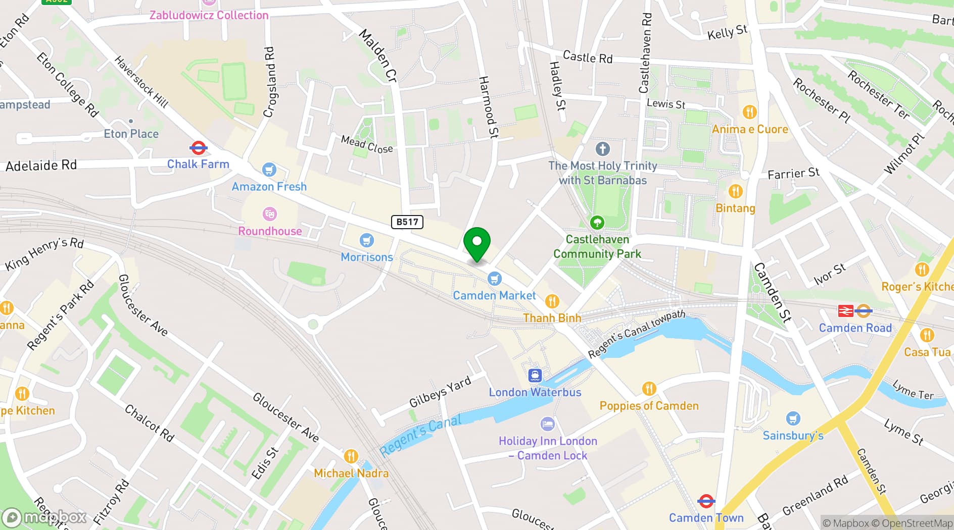 Map showing Lock Tavern