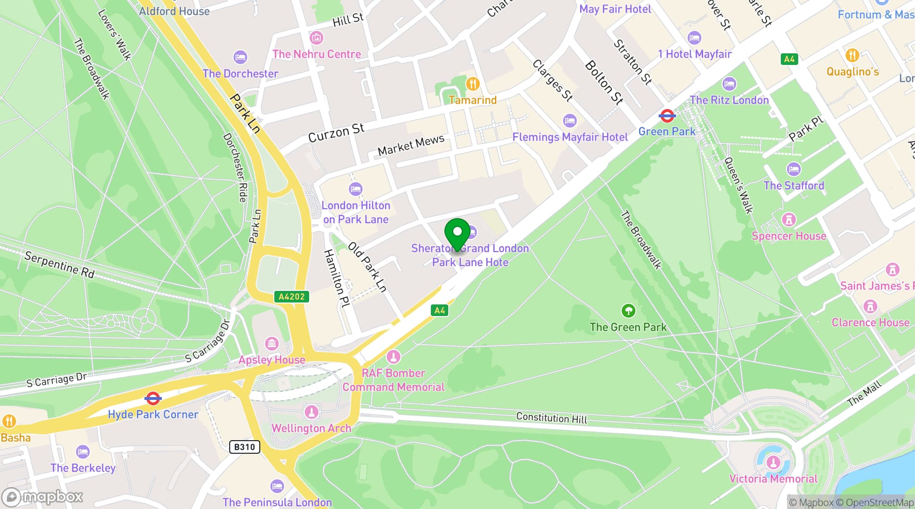 Map showing The Athenaeum Hotel & Residences