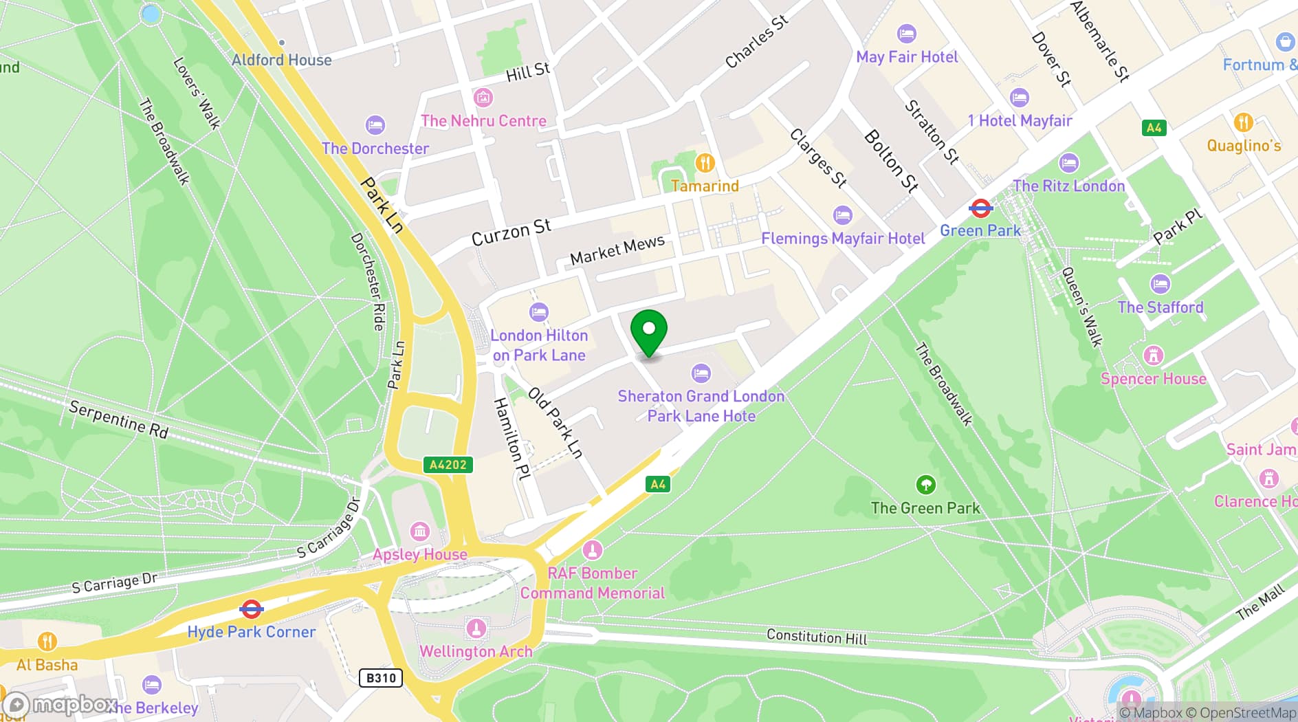 Map showing El Pirata Of Mayfair