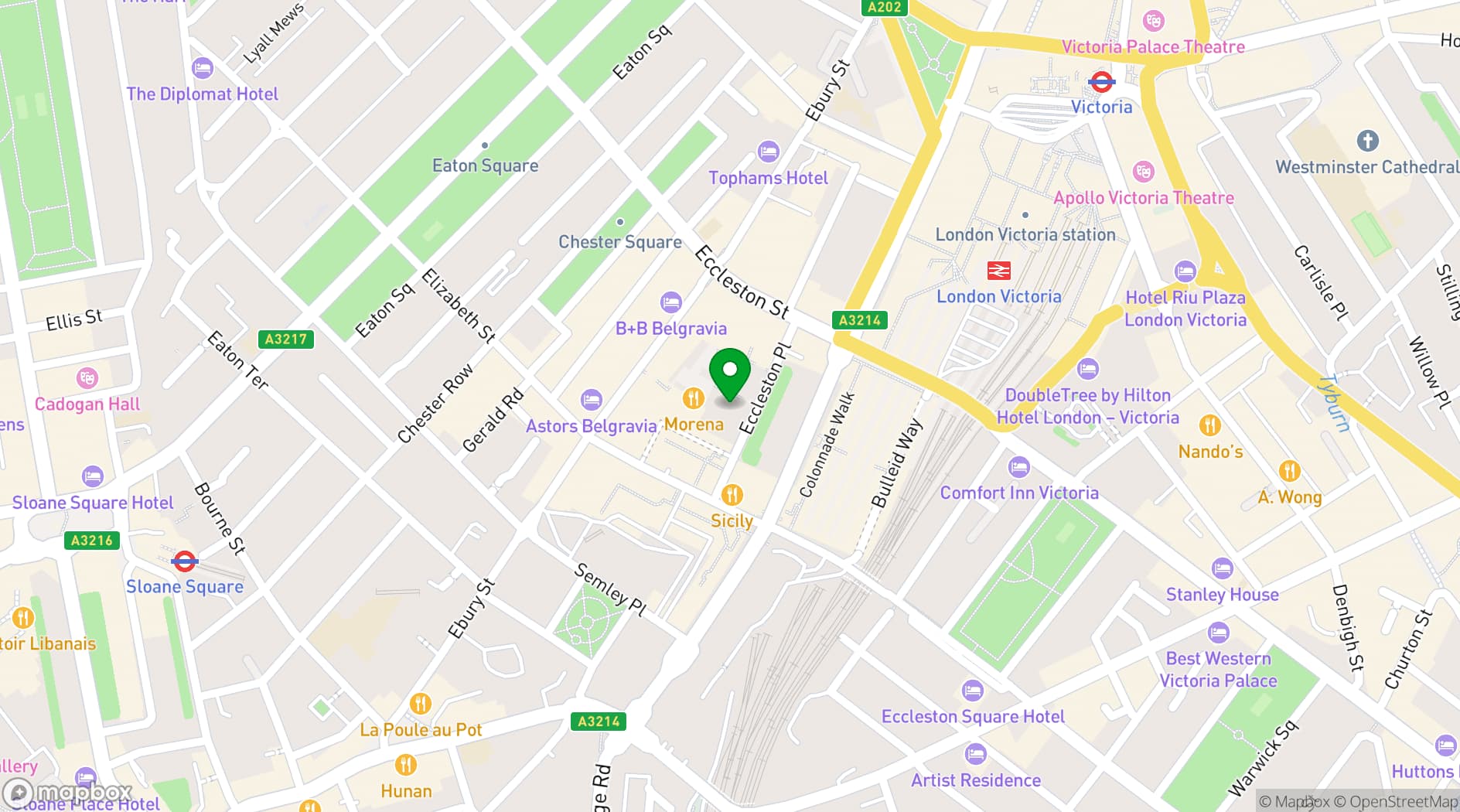 Map showing SMUK Belgravia