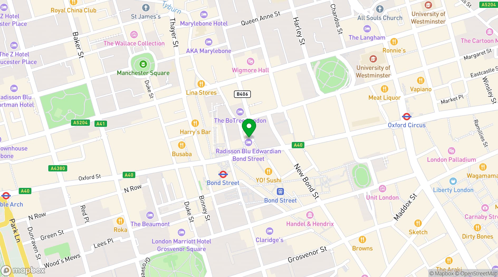 Map showing Radisson Blu Edwardian Berkshire