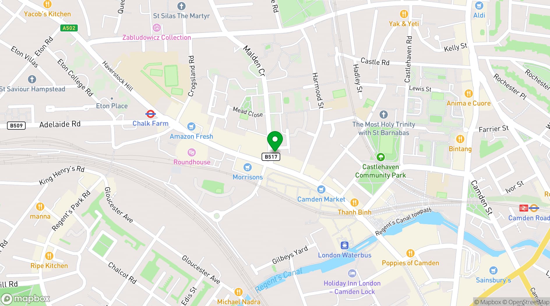 Map showing Spiritual Bar