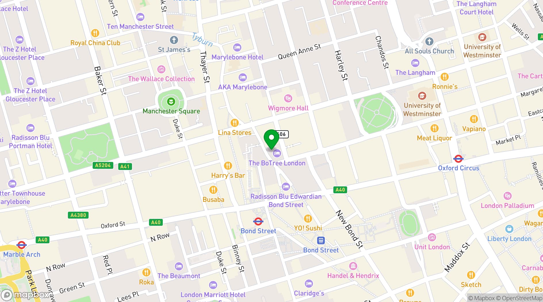 Map showing LAVO London