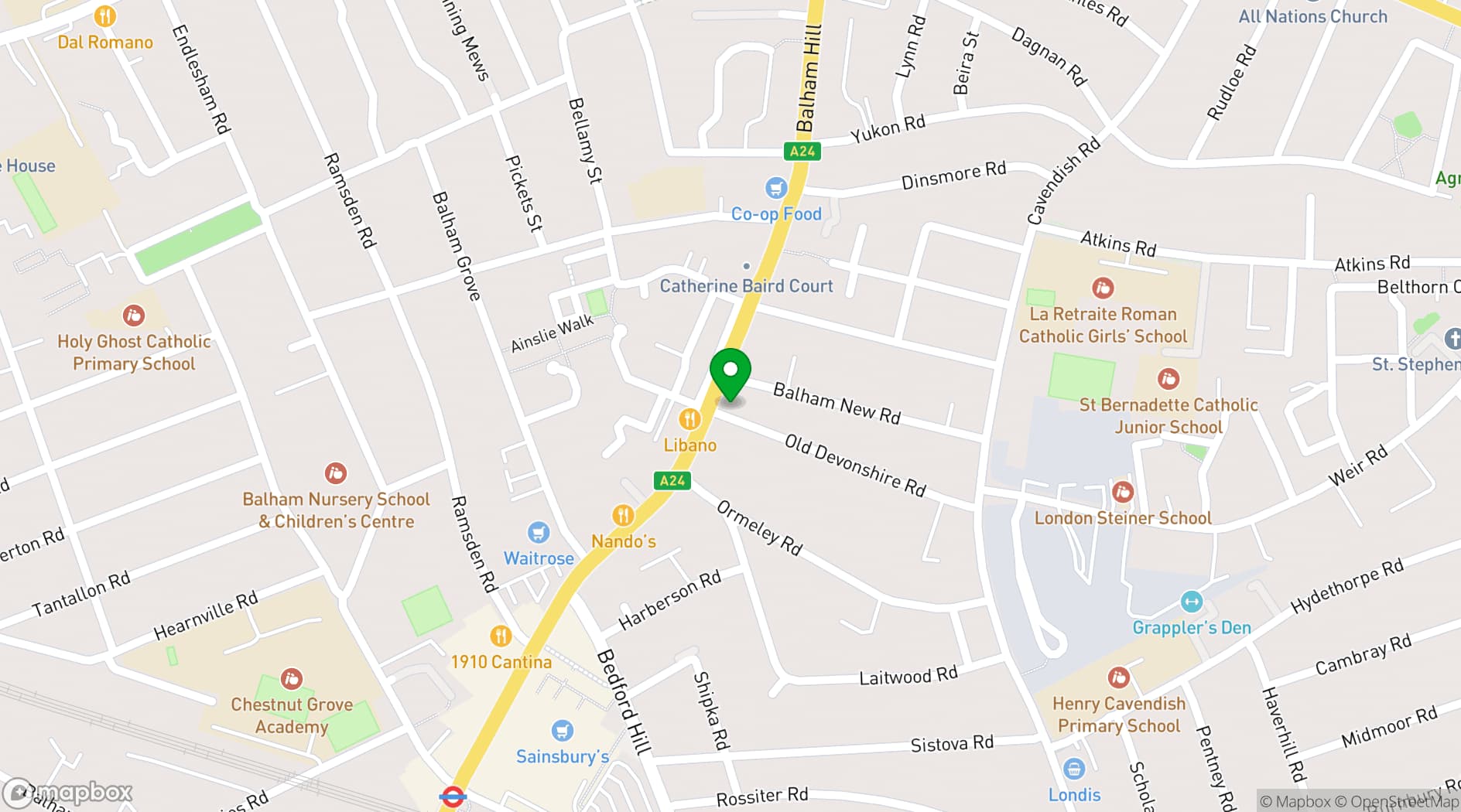 Map showing Revive Yoga