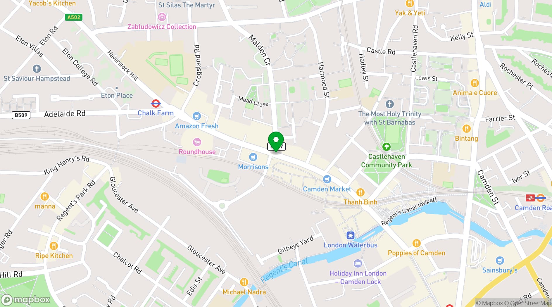 Map showing Studio 48