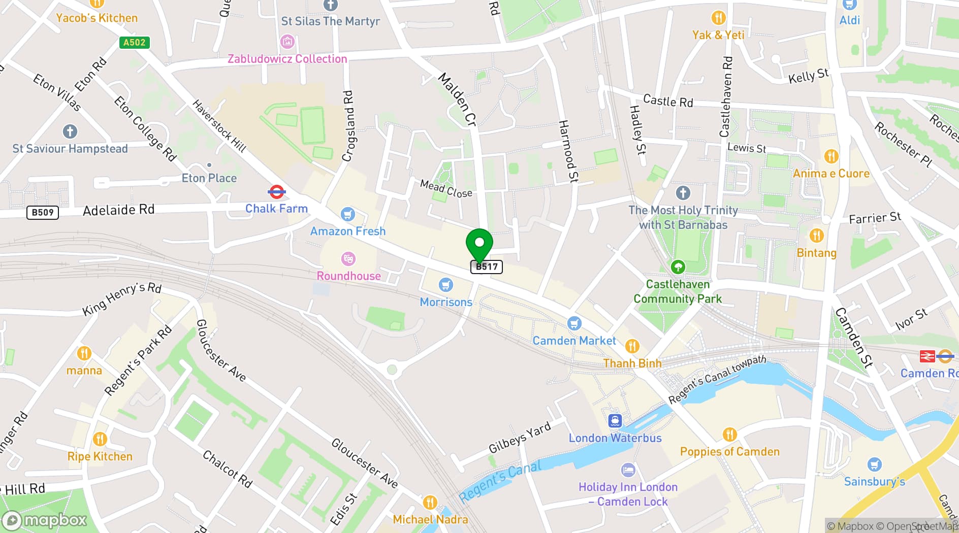Map showing Camden Assembly