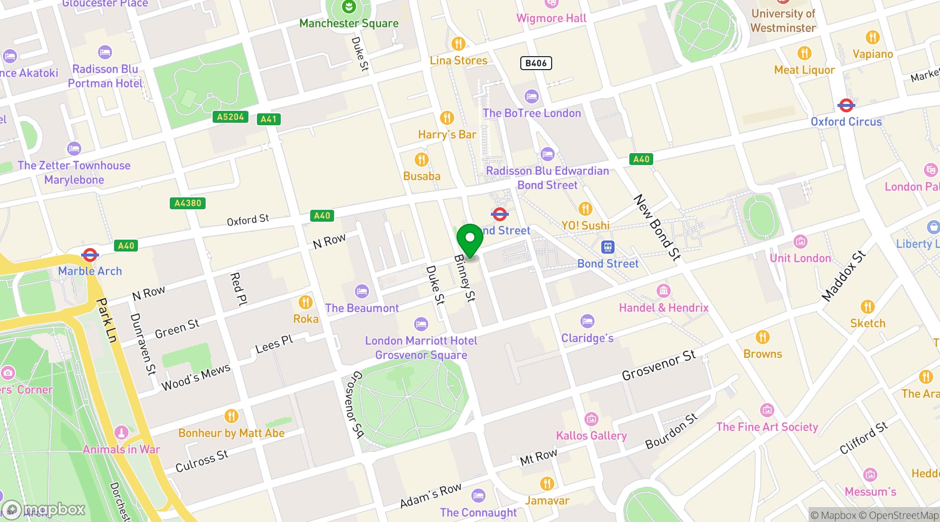 Map showing Comptoir Café and Wine