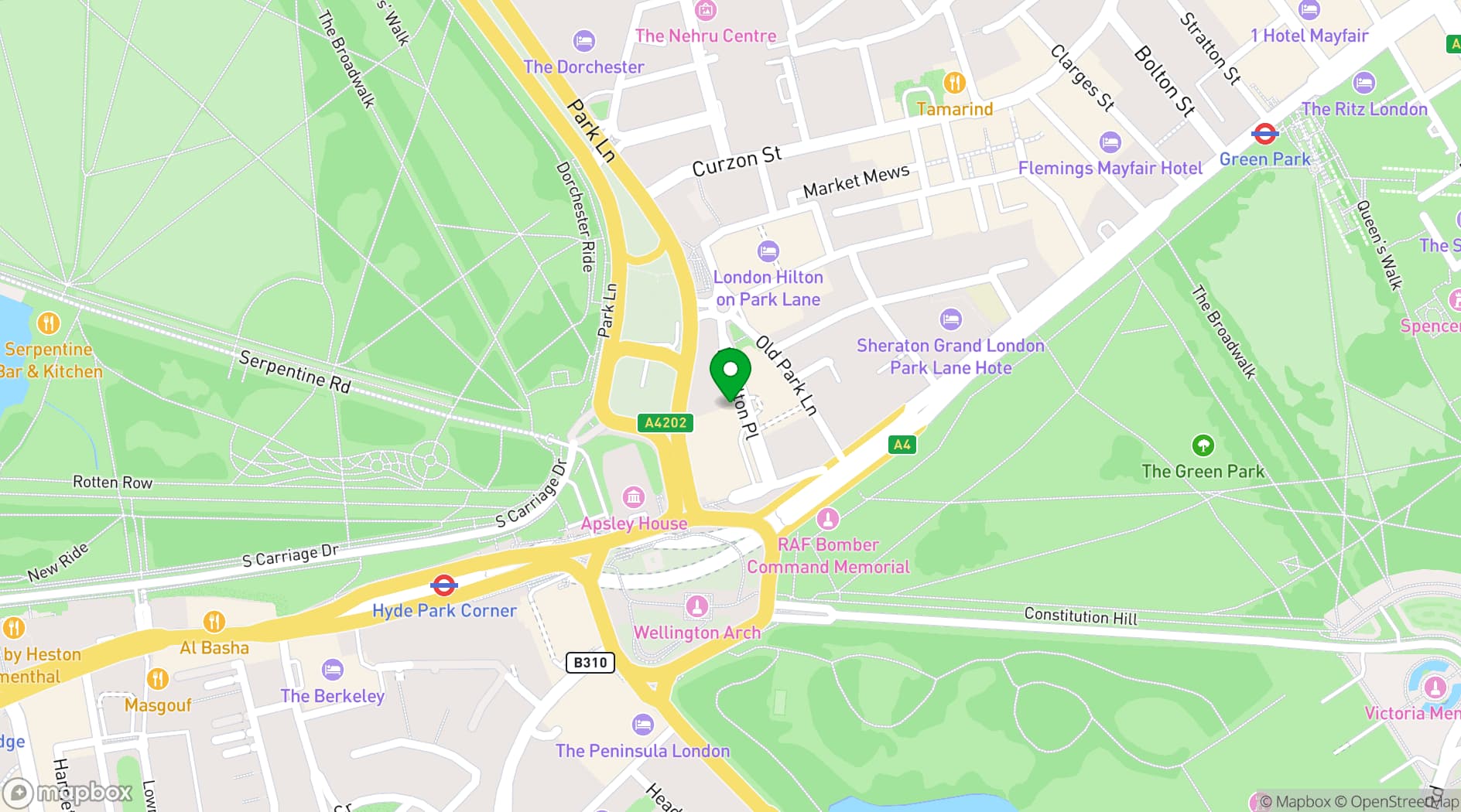Map showing No.4 Hamilton Place
