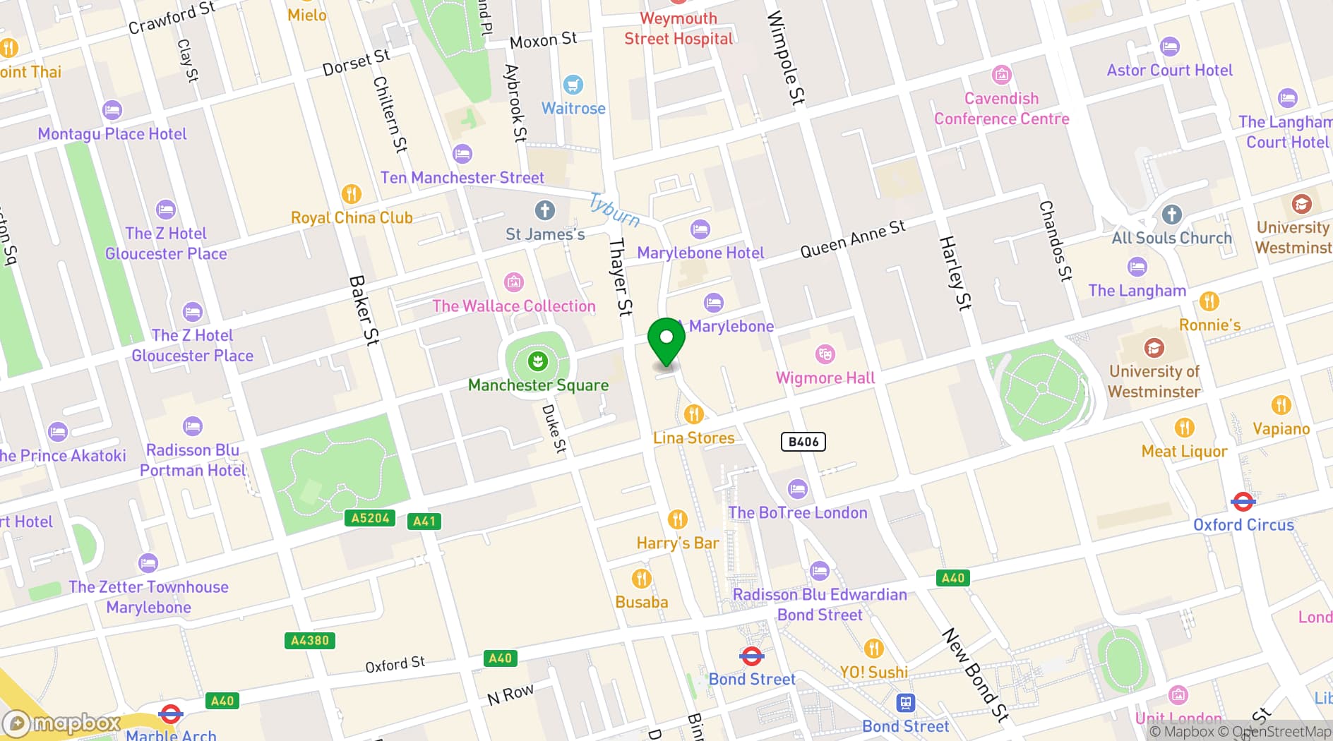 Map showing The Music Studios