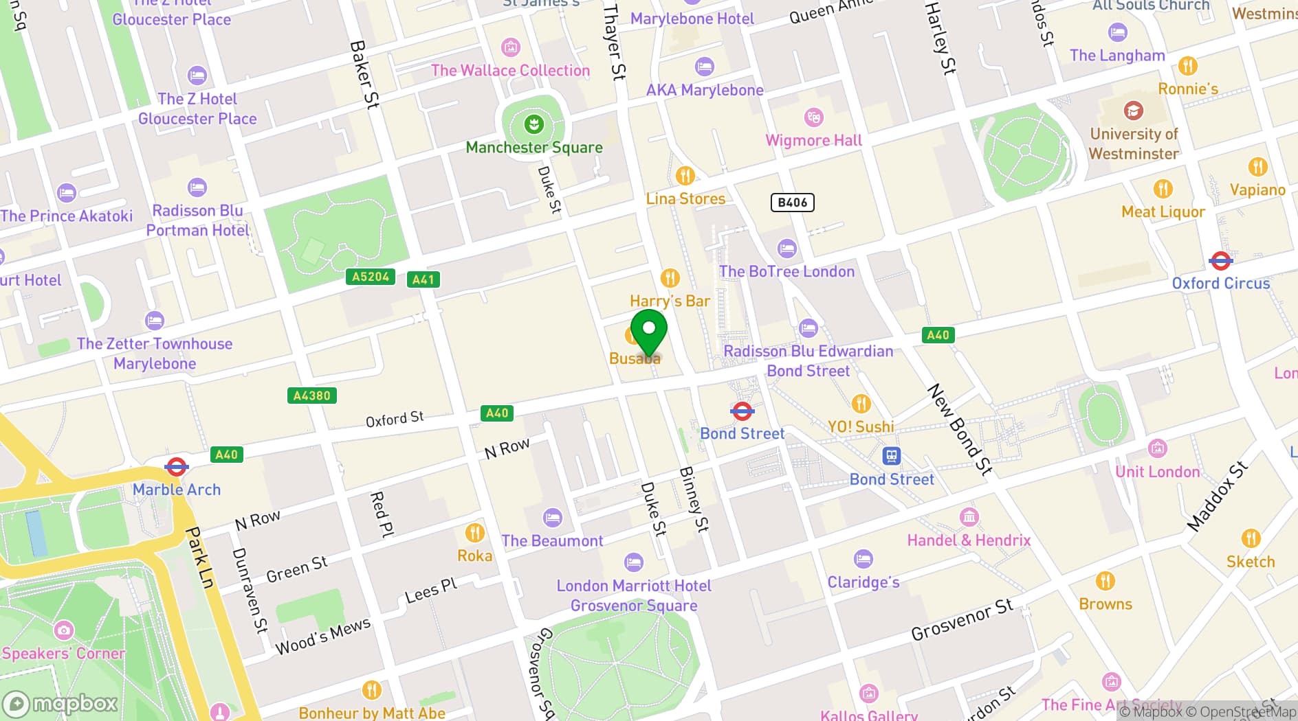 Map showing ​Fora Parcels Building