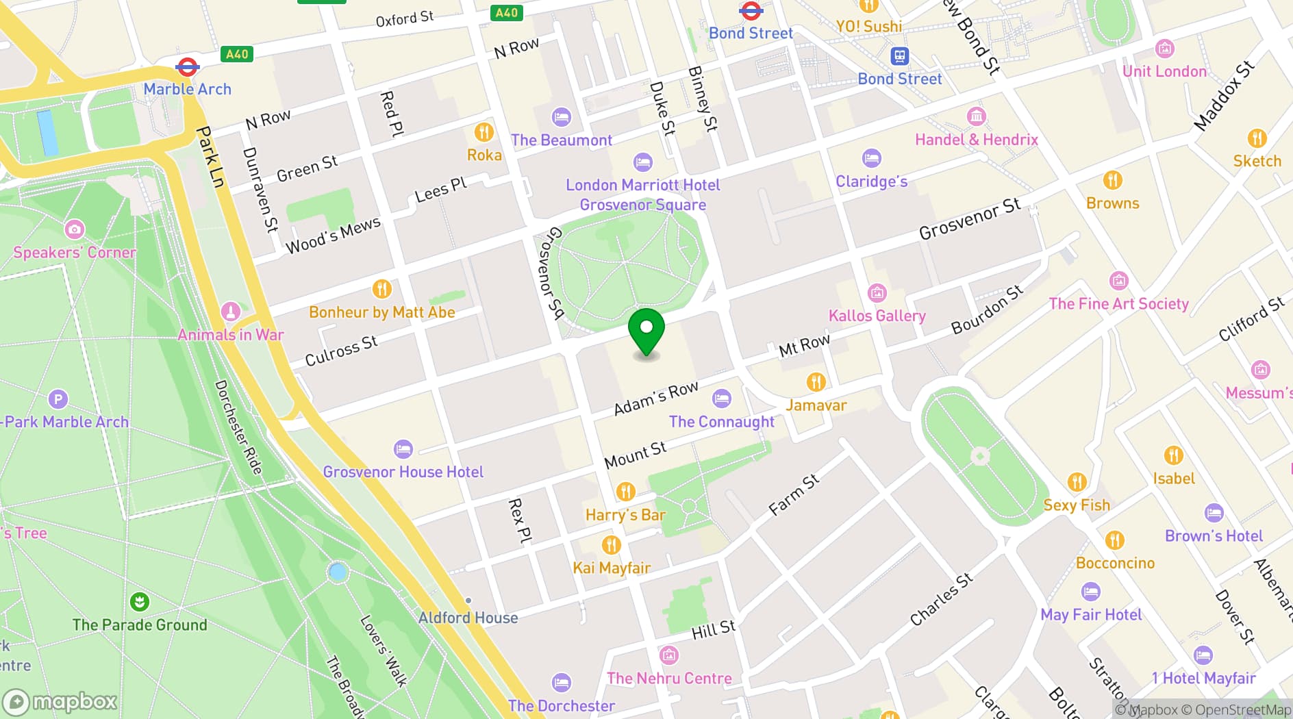 Map showing The Biltmore Mayfair