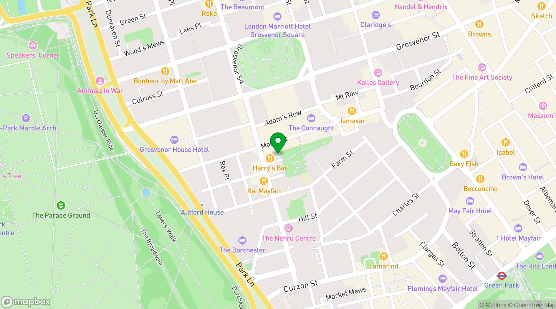 Map showing Mayfair Library