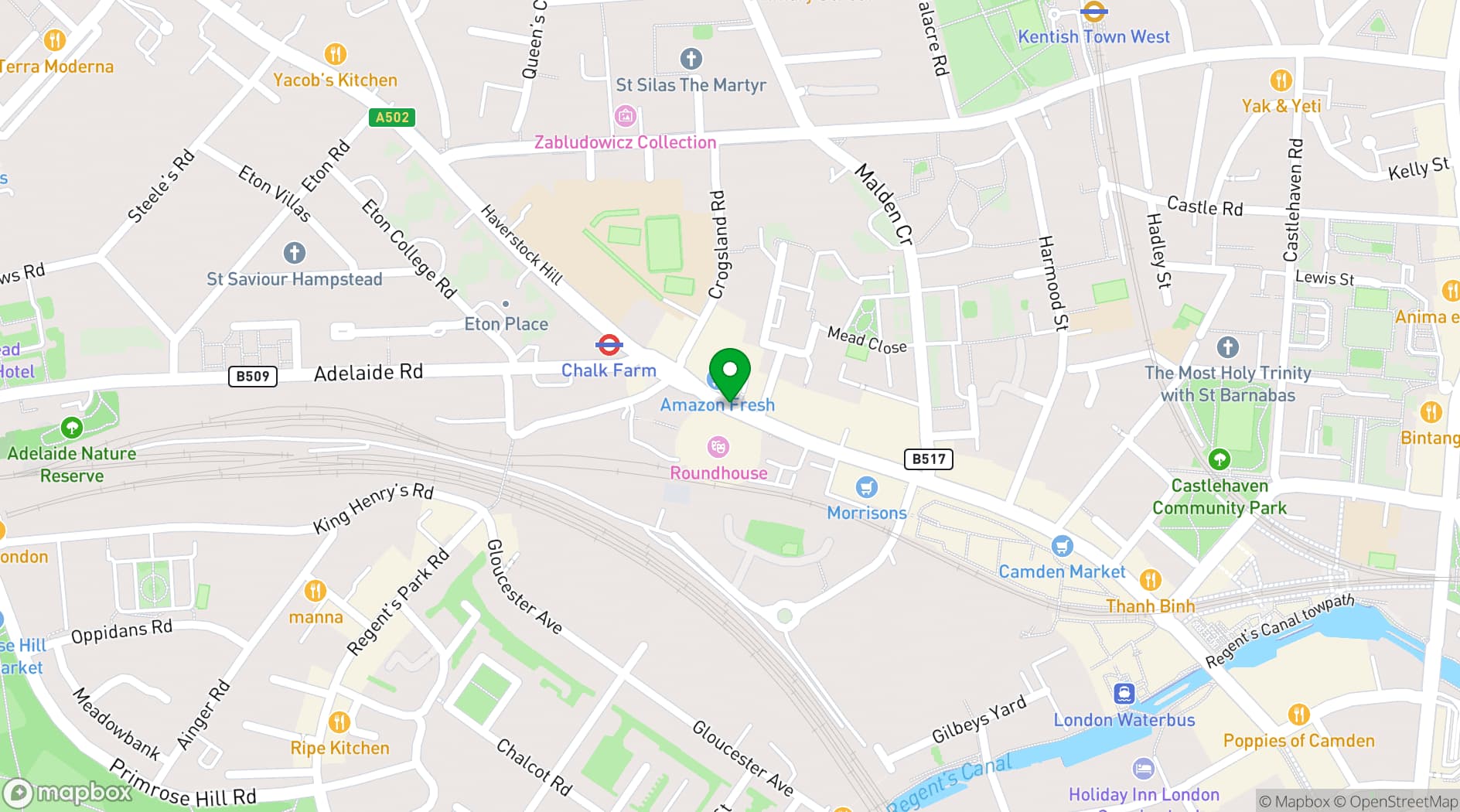 Map showing Roundhouse