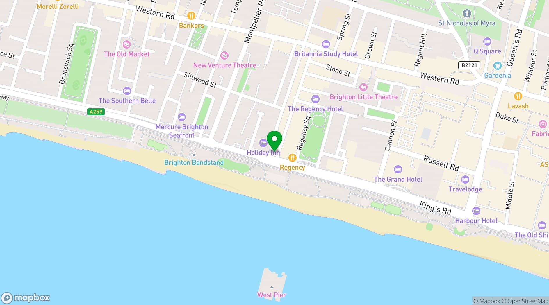 Map showing Amy's room at Selina Brighton