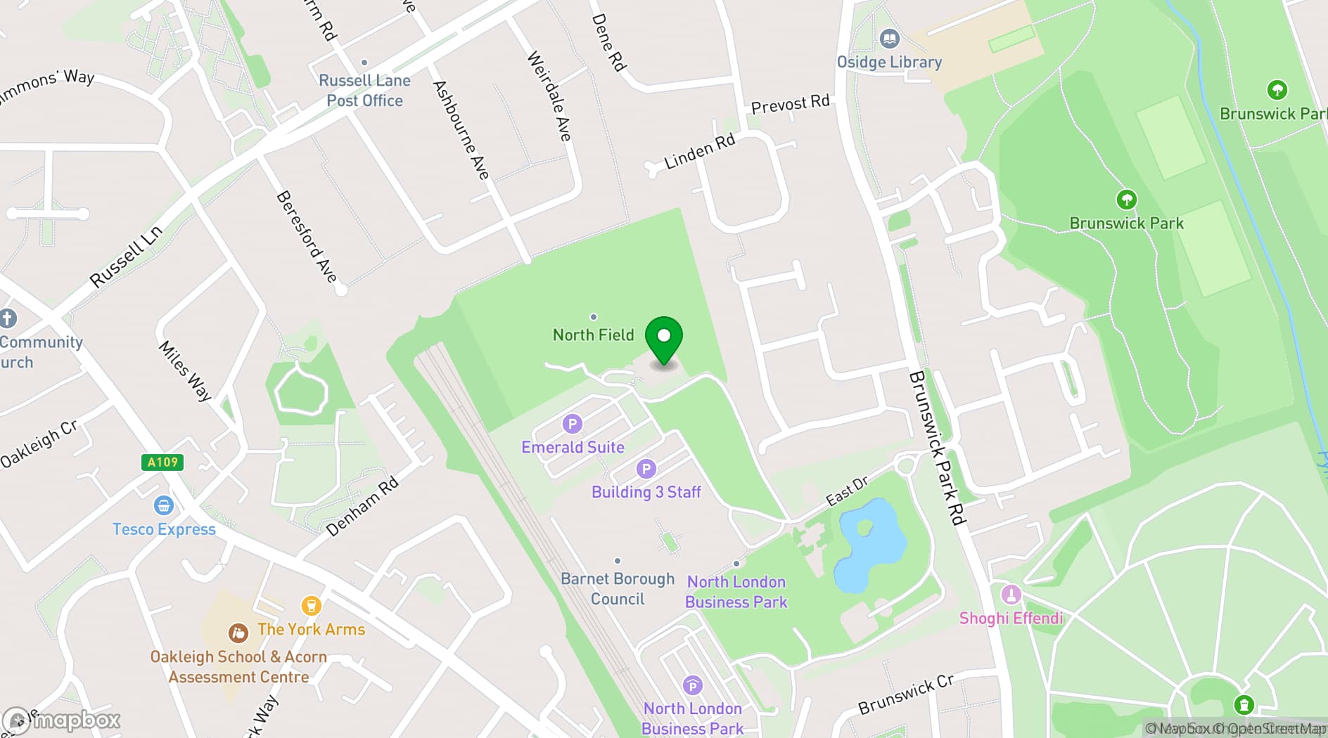 Map showing Ariana Banqueting Hall