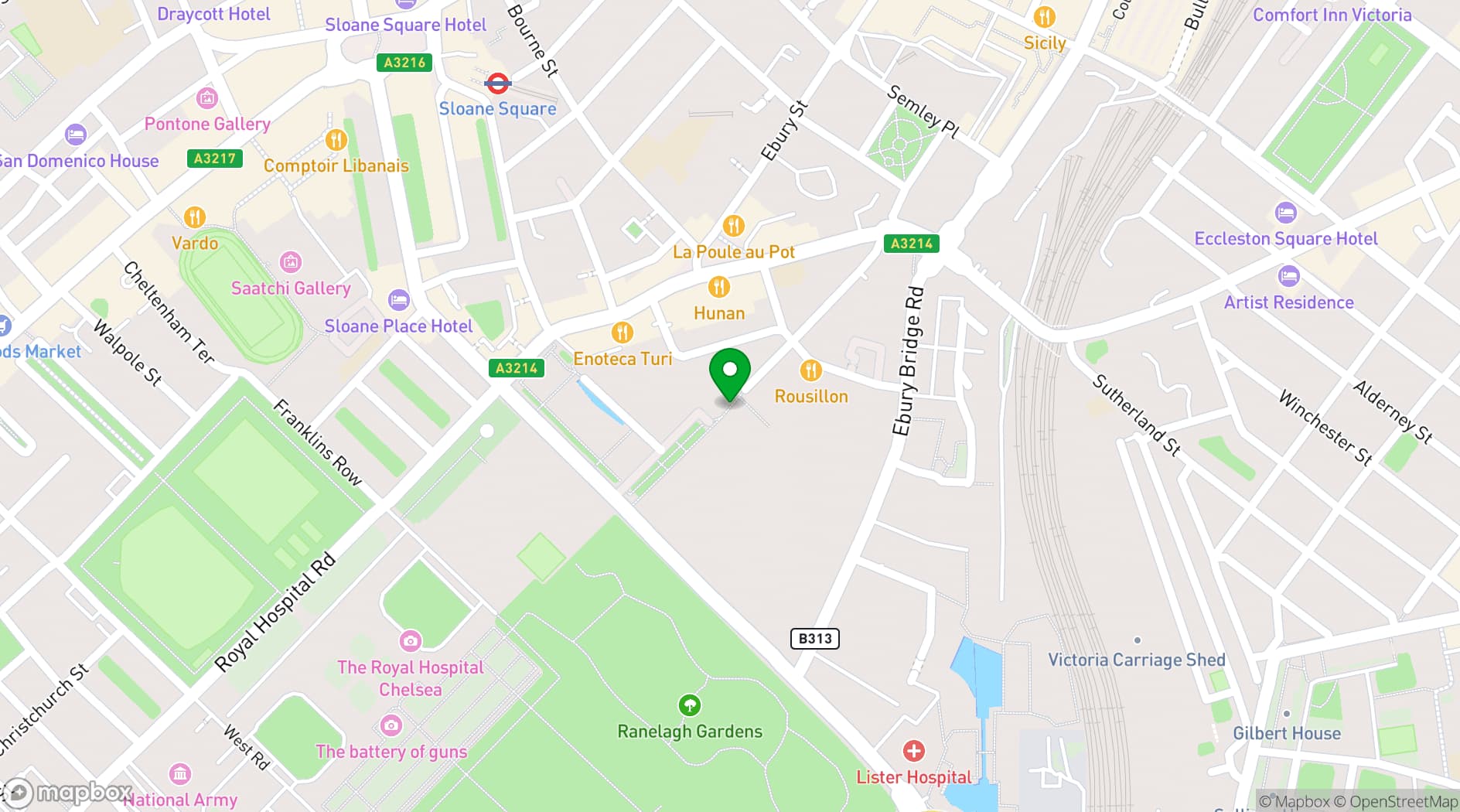 Map showing The Campaner