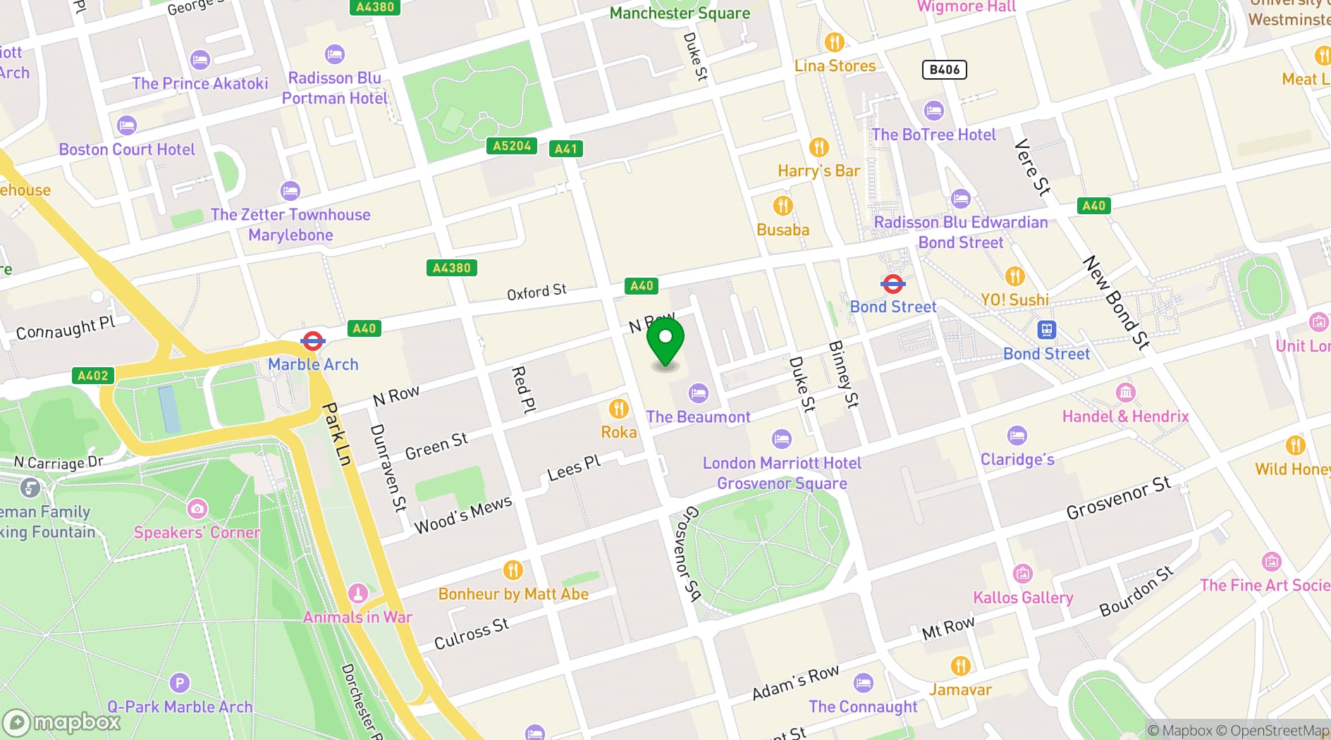Map showing One Mayfair