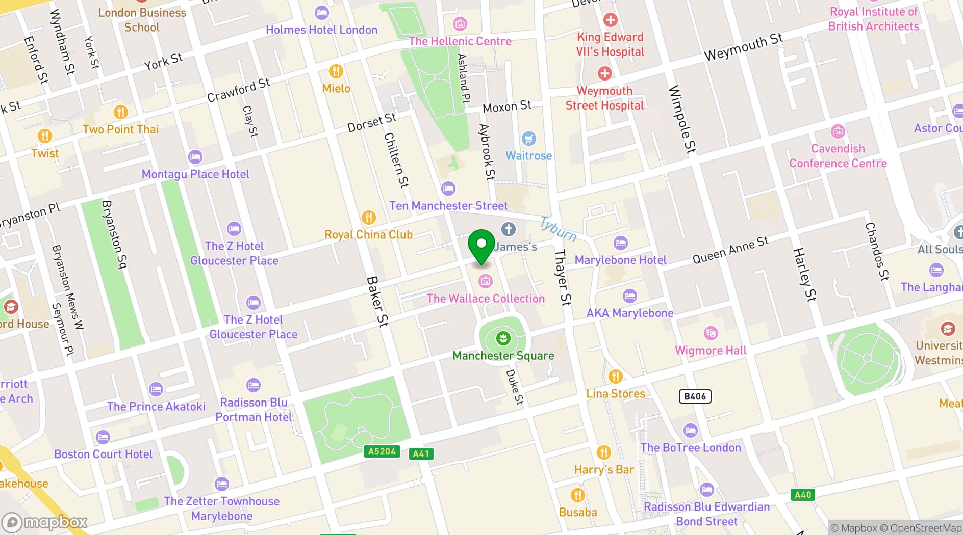 Map showing The Wallace Collection