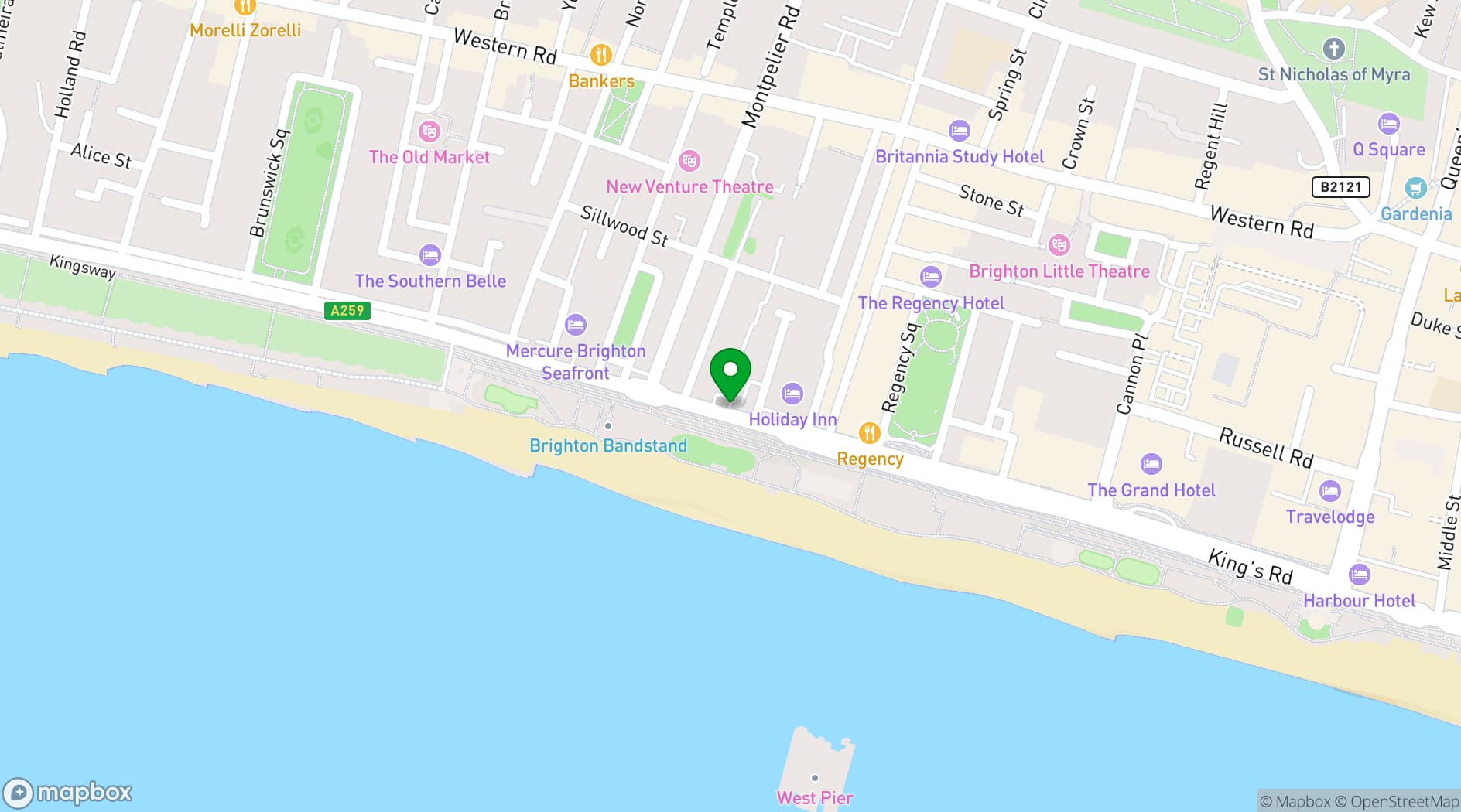 Map showing The Seahorse