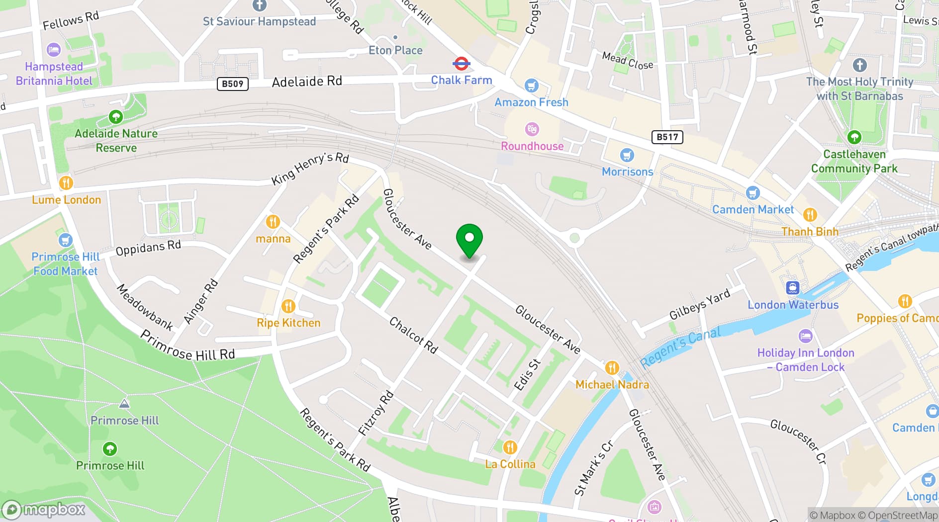 Map showing The Lansdowne