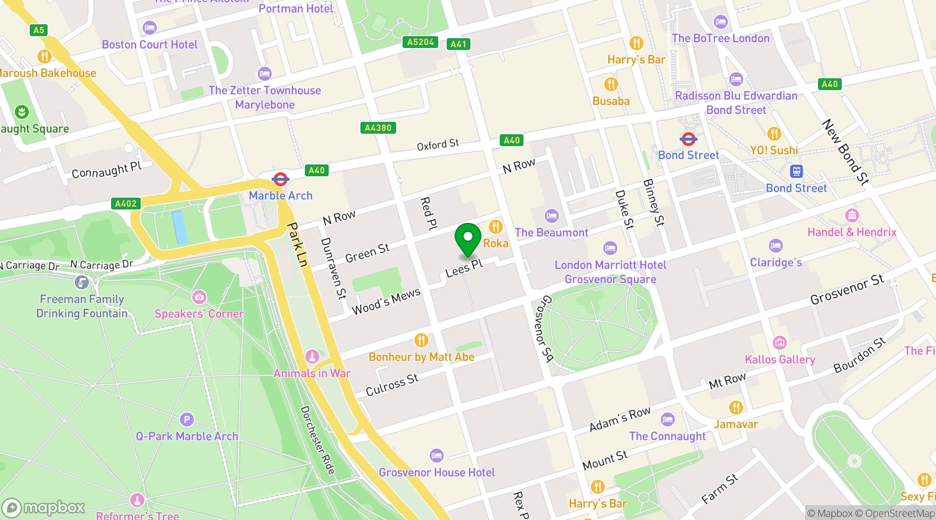 Map showing Lees Place