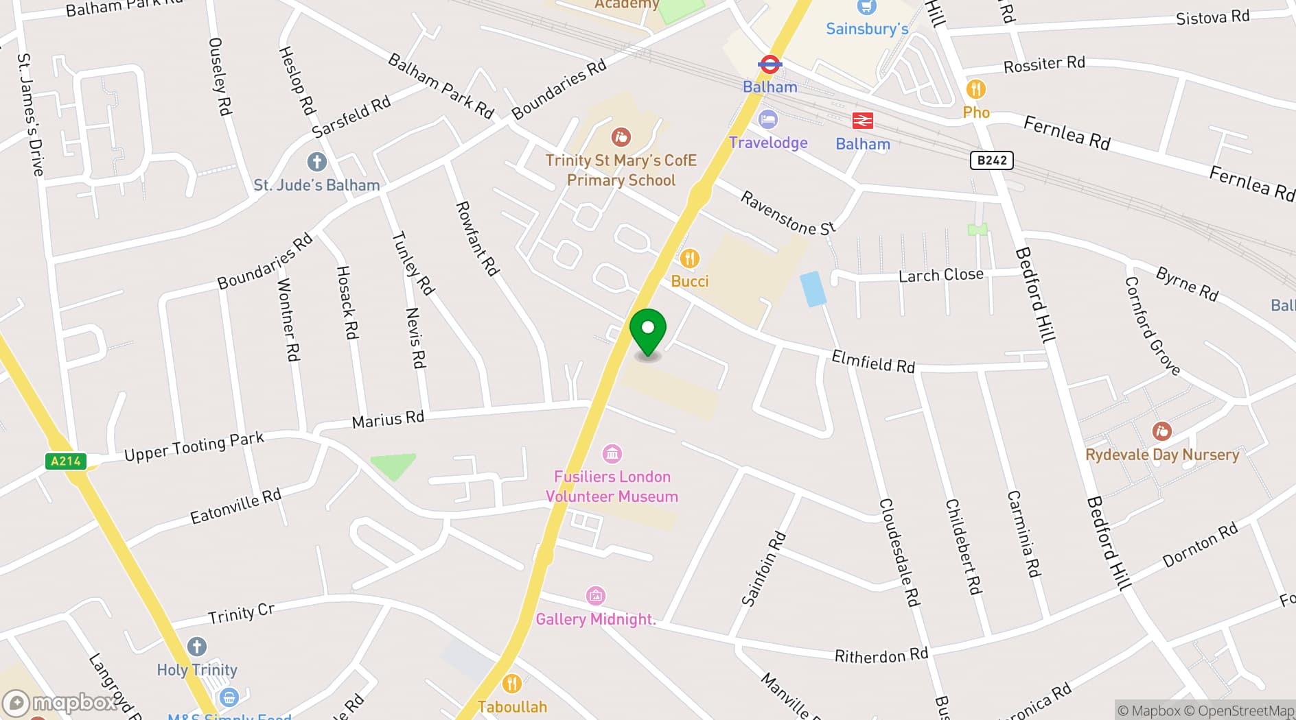Map showing La Doc