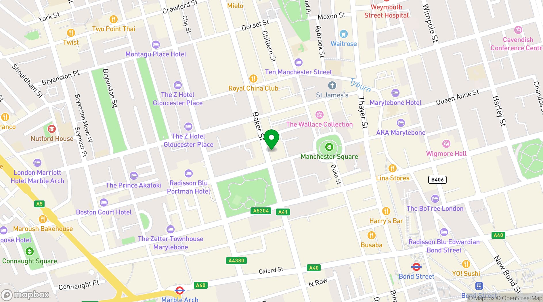 Map showing Blüthner Piano Centre