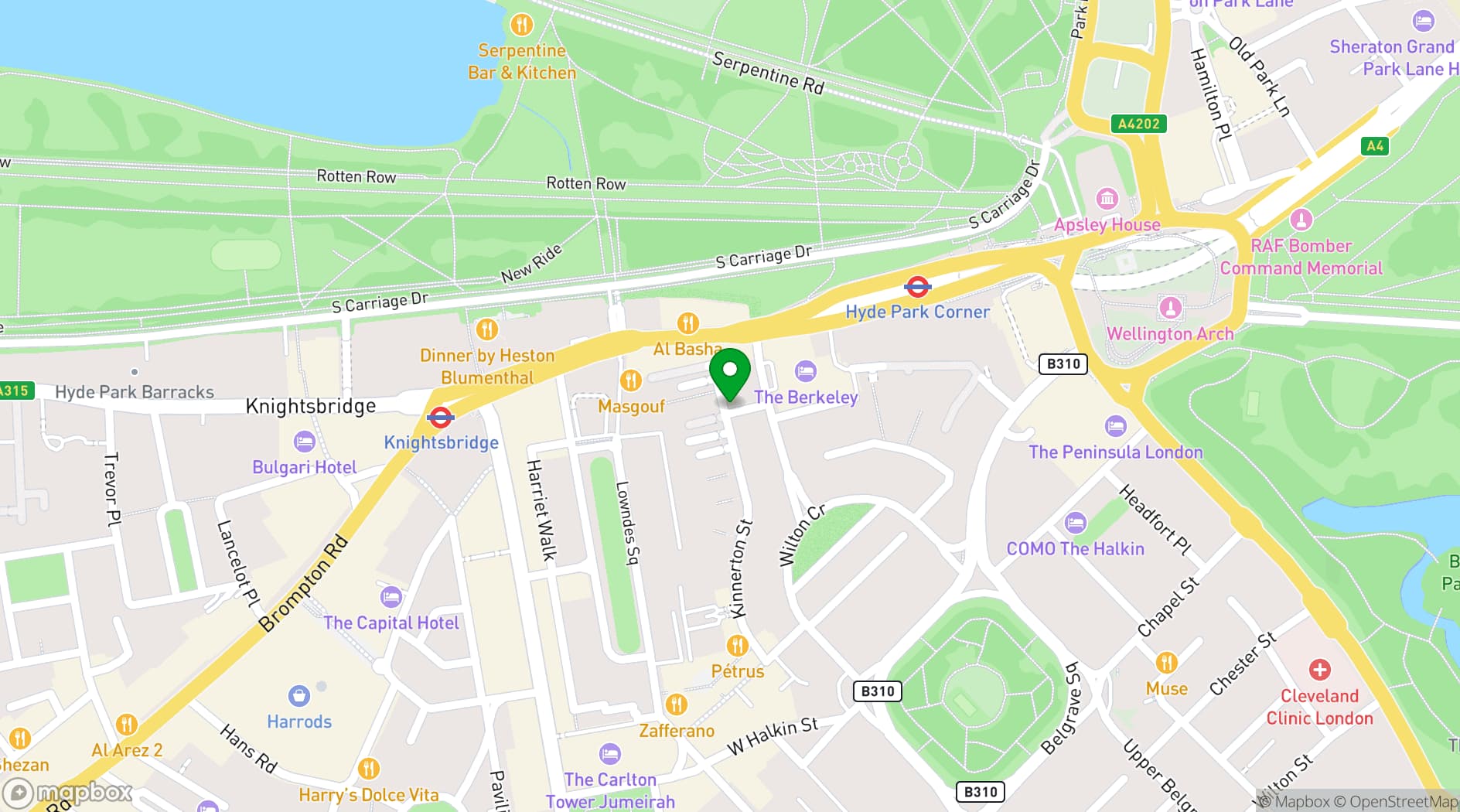 Map showing Salloos Restaurant