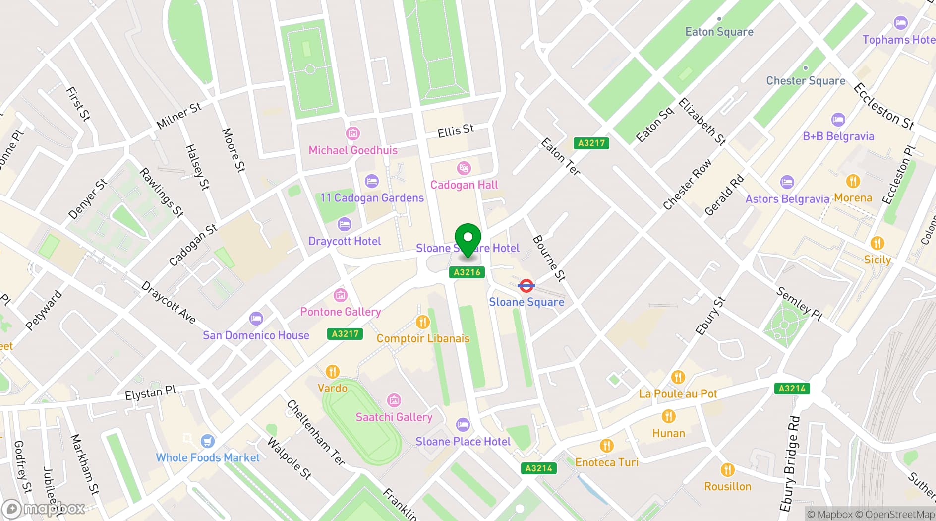 Map showing Summer in the Square