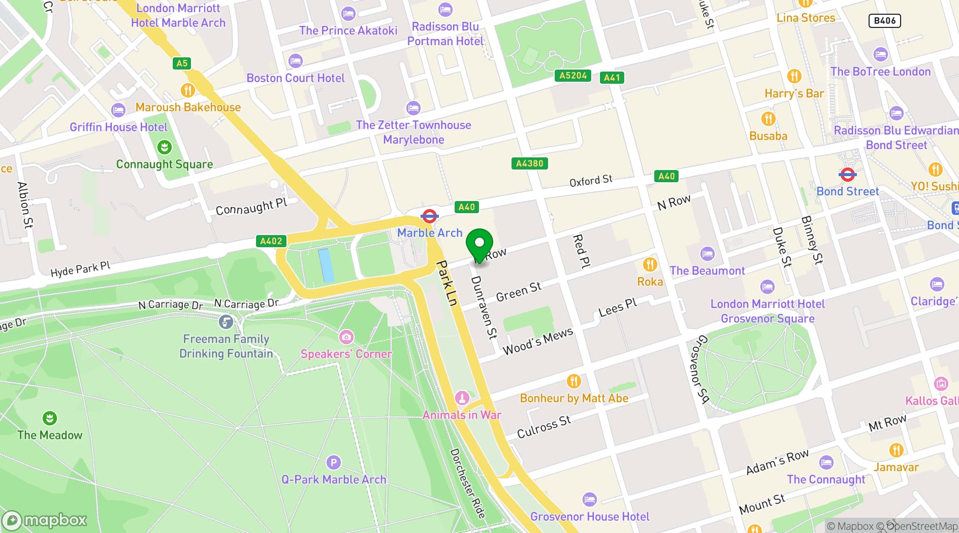 Map showing Boisdale of Mayfair