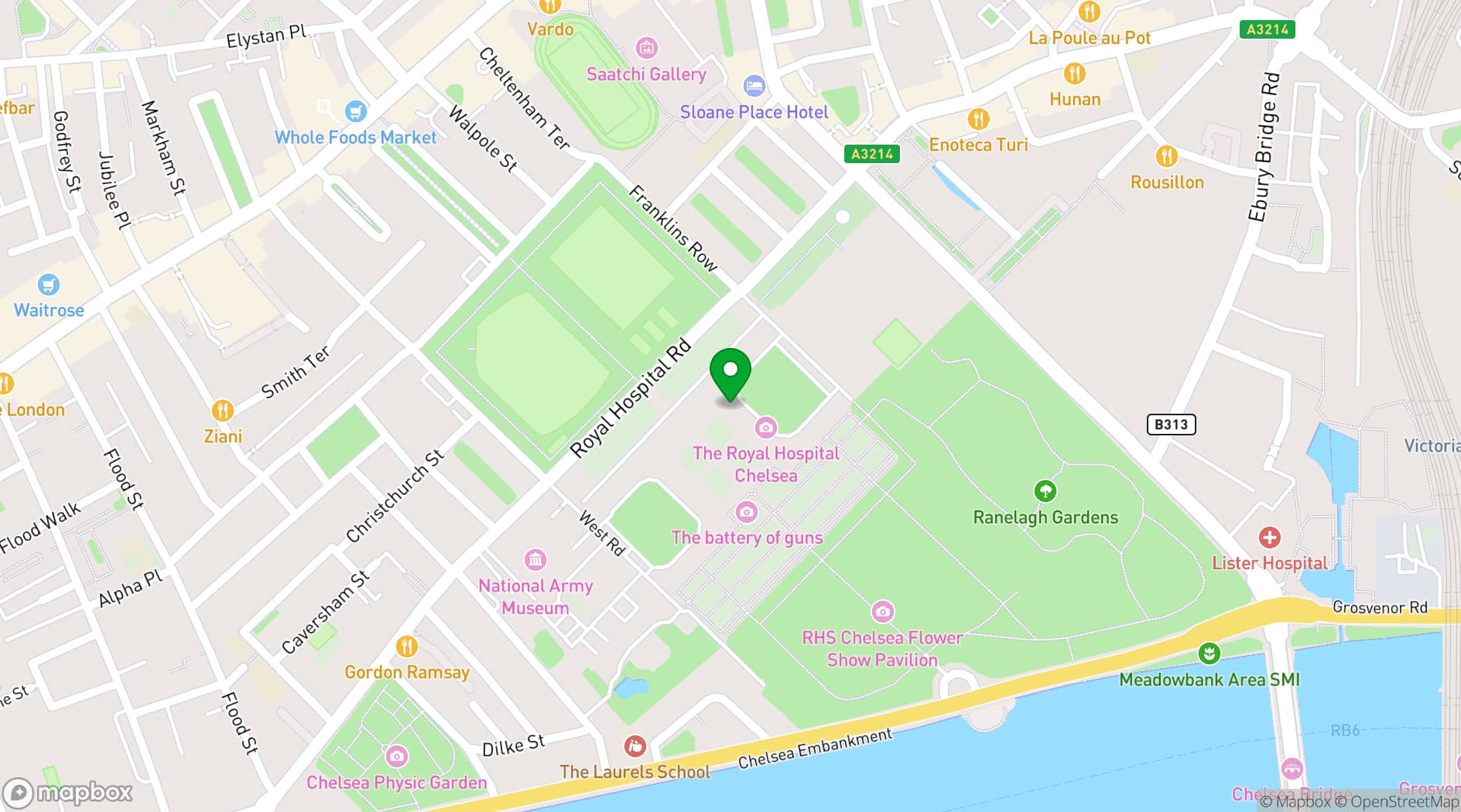 Map showing The Curling Club @ Chelsea Winter Village