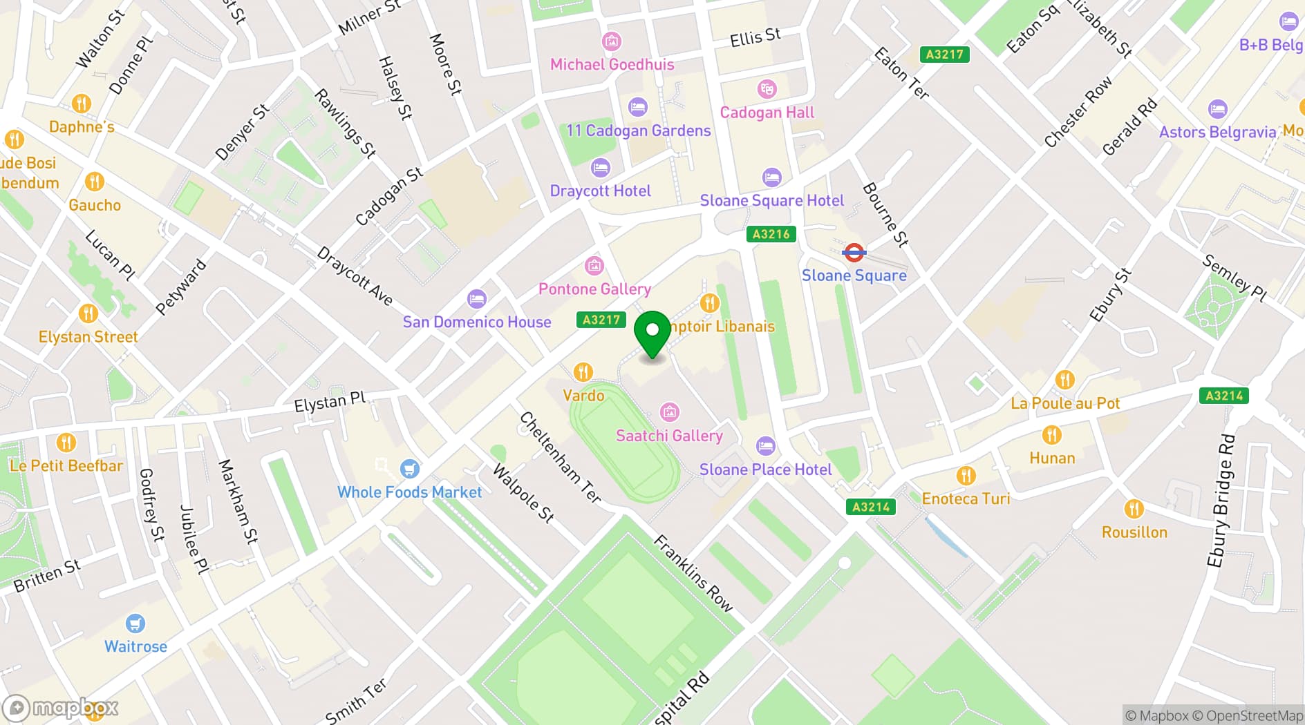 Map showing Manicomio Chelsea