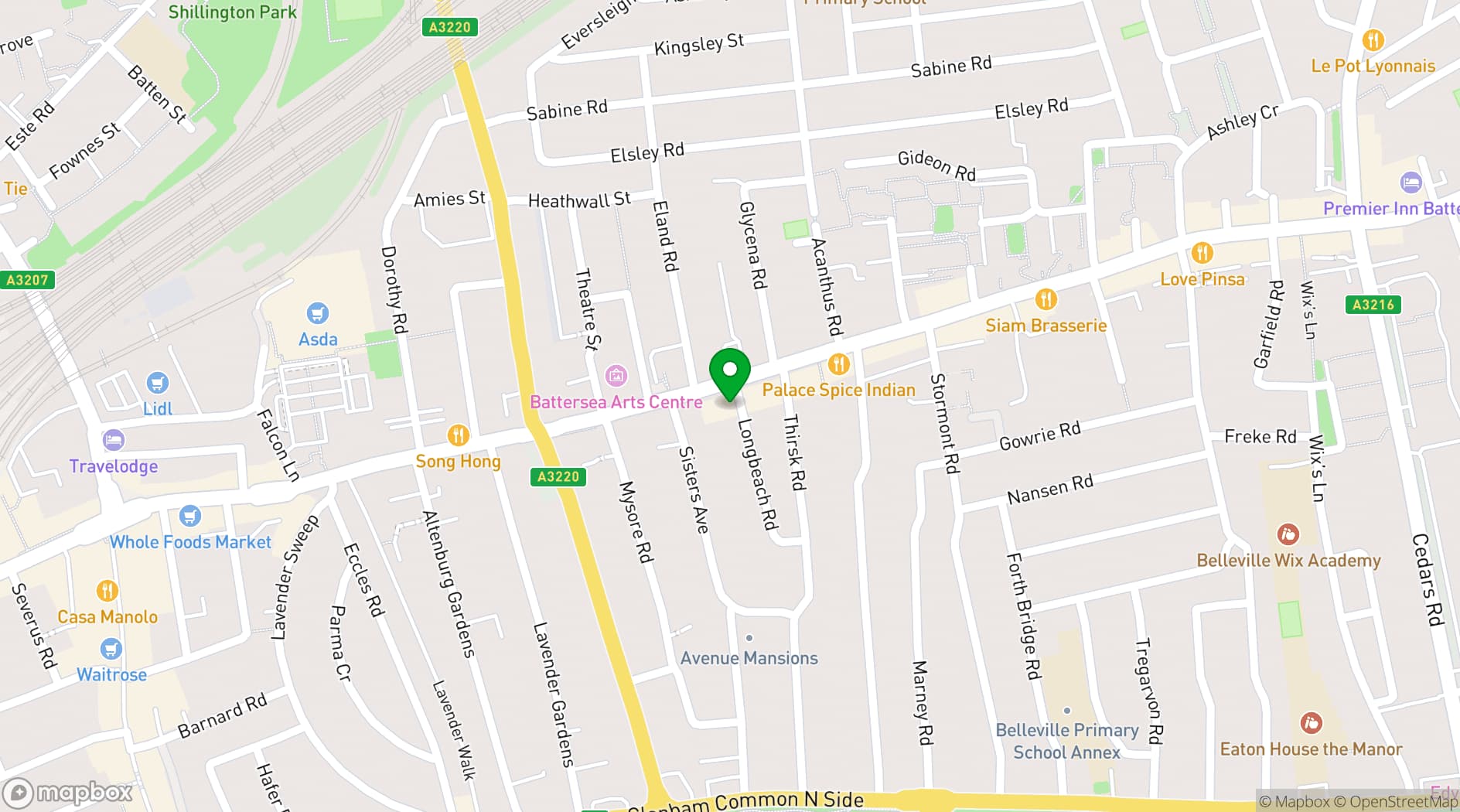 Map showing Pique Café