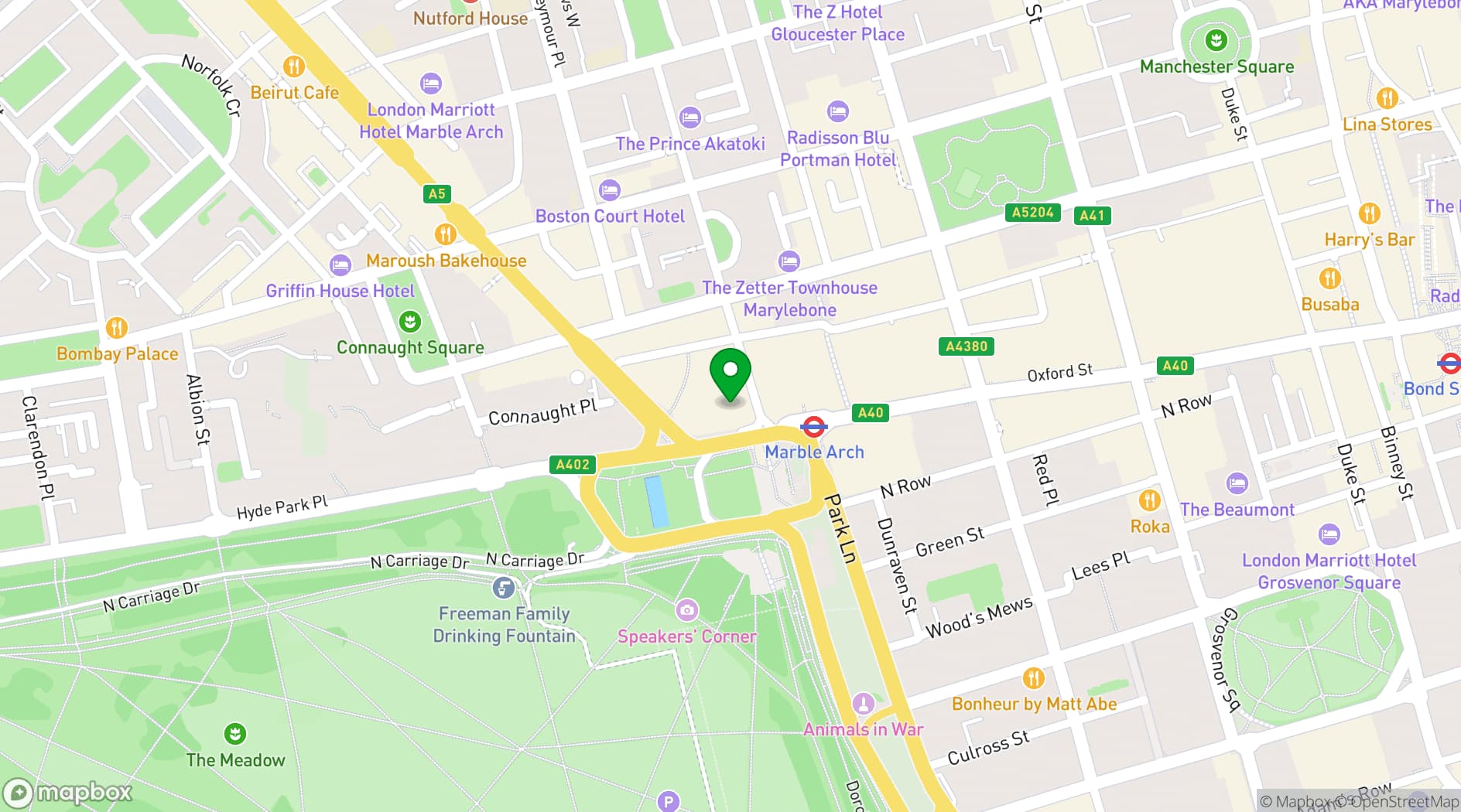 Map showing x+why The Orchard