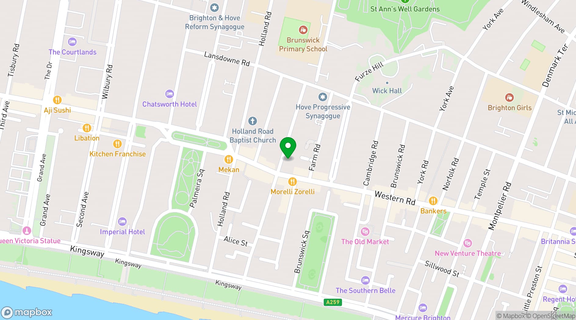 Map showing The Somatic Therapies Centre