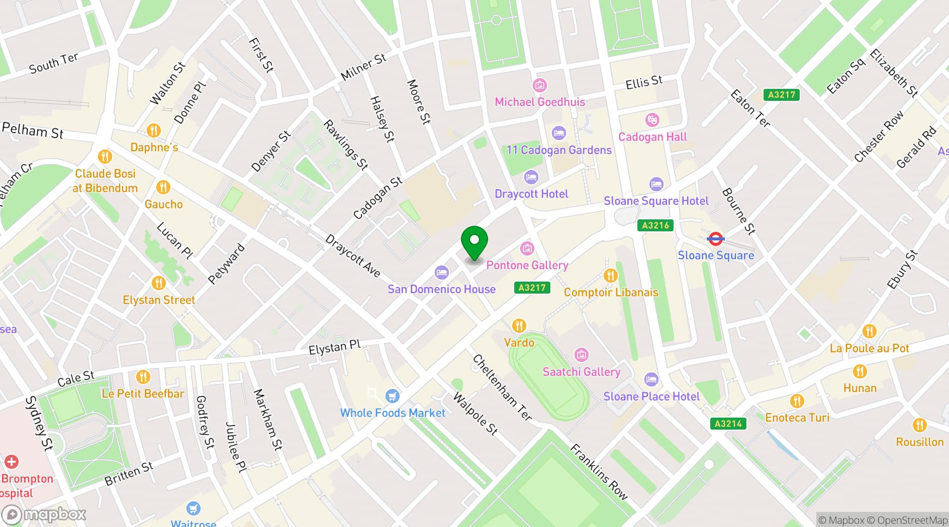Map showing Aesthetics Consultancy Group