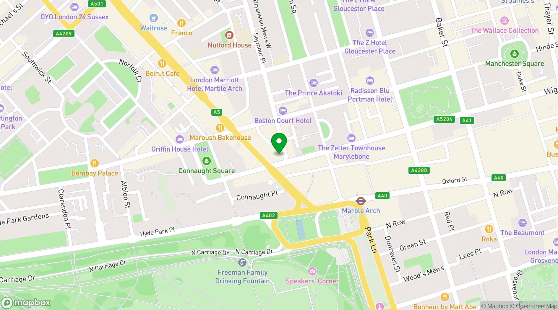 Map showing The Italian Greyhound