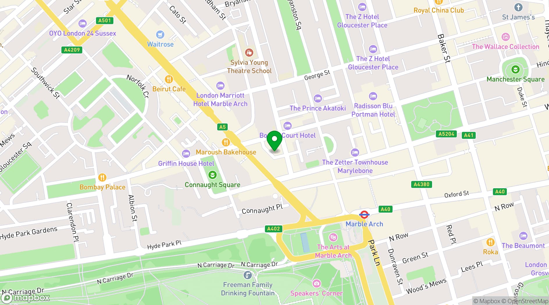 Map showing Vinoteca Marylebone