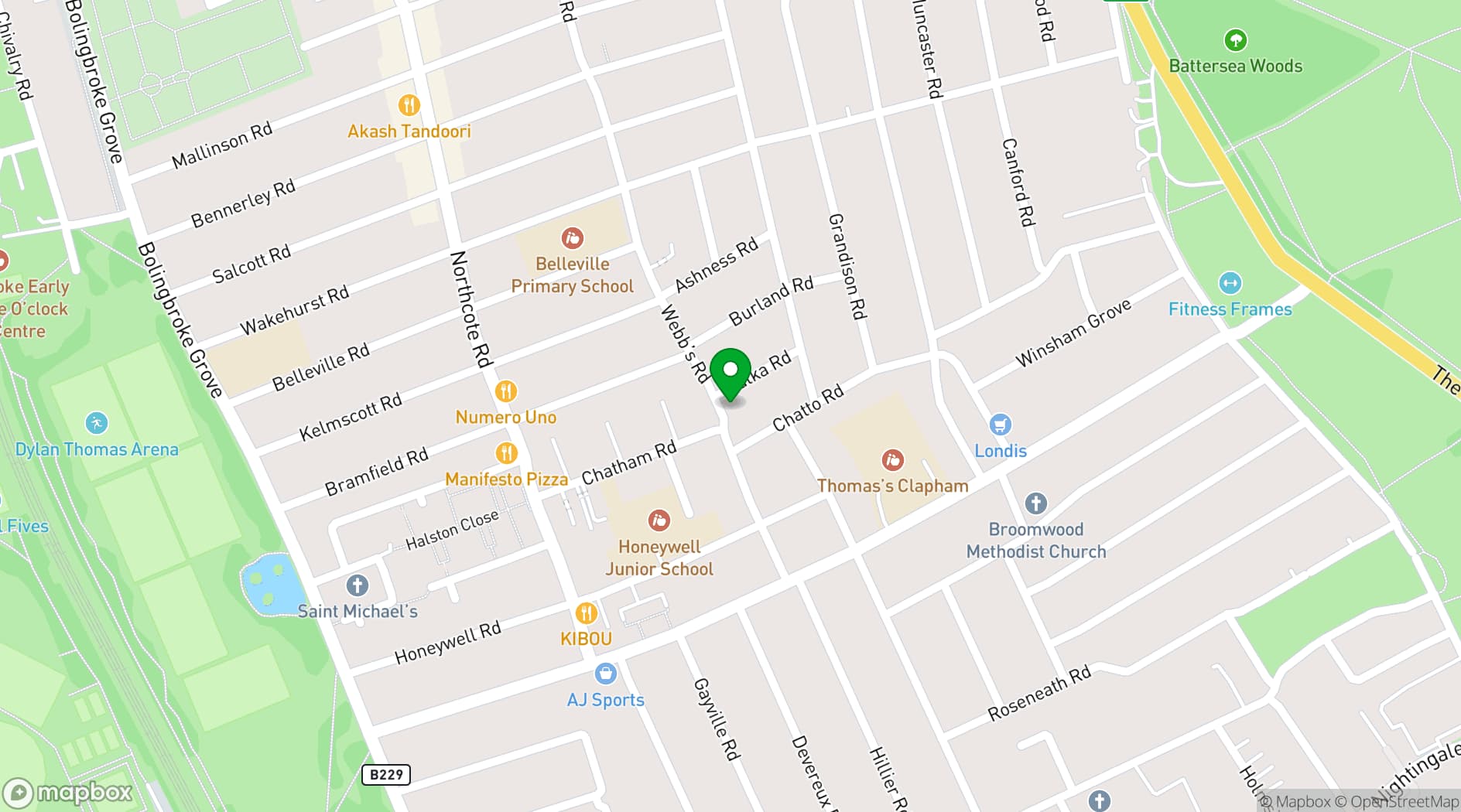 Map showing Sammy Duder 