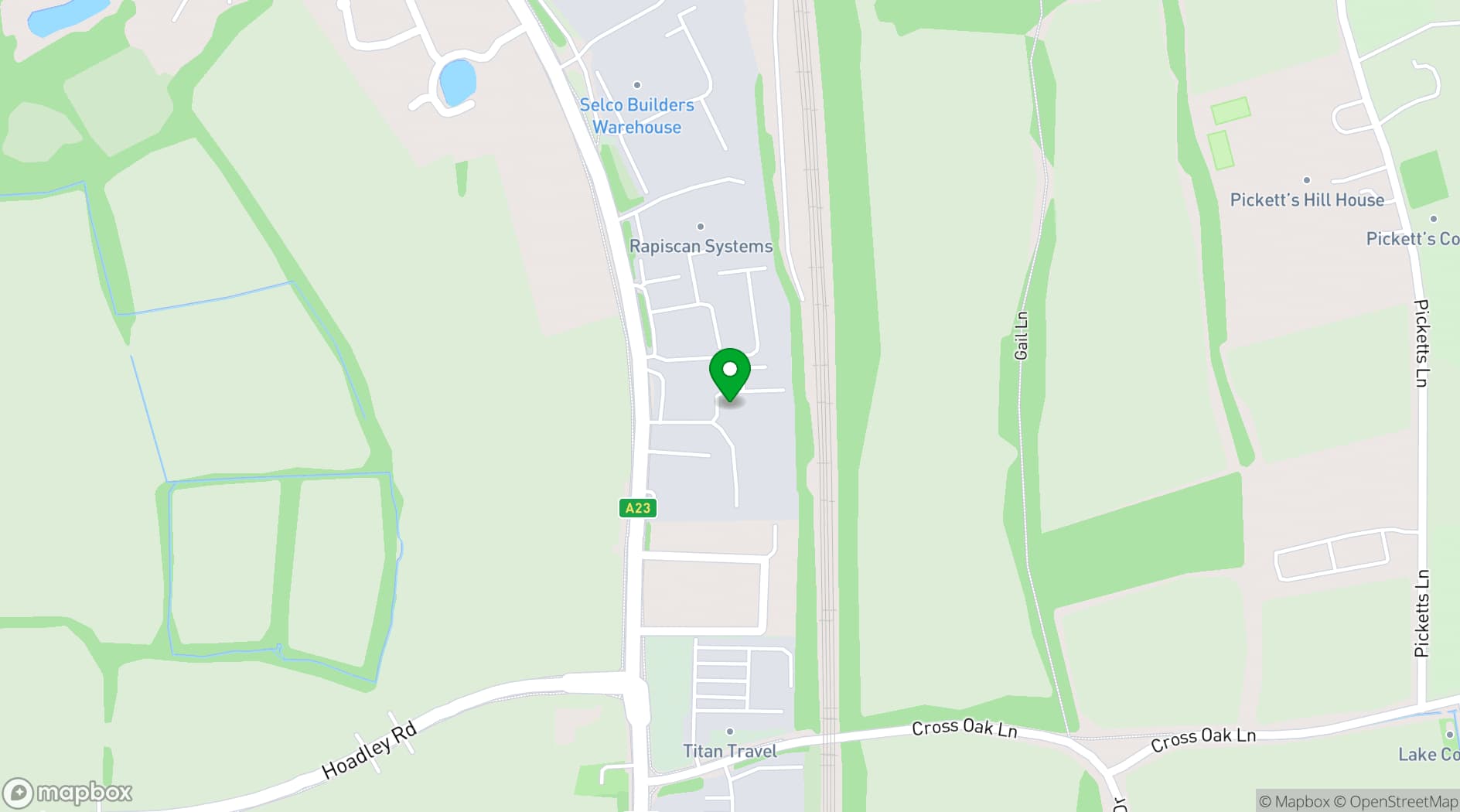Map showing Gatwick meeting and training venue by EMSTAR