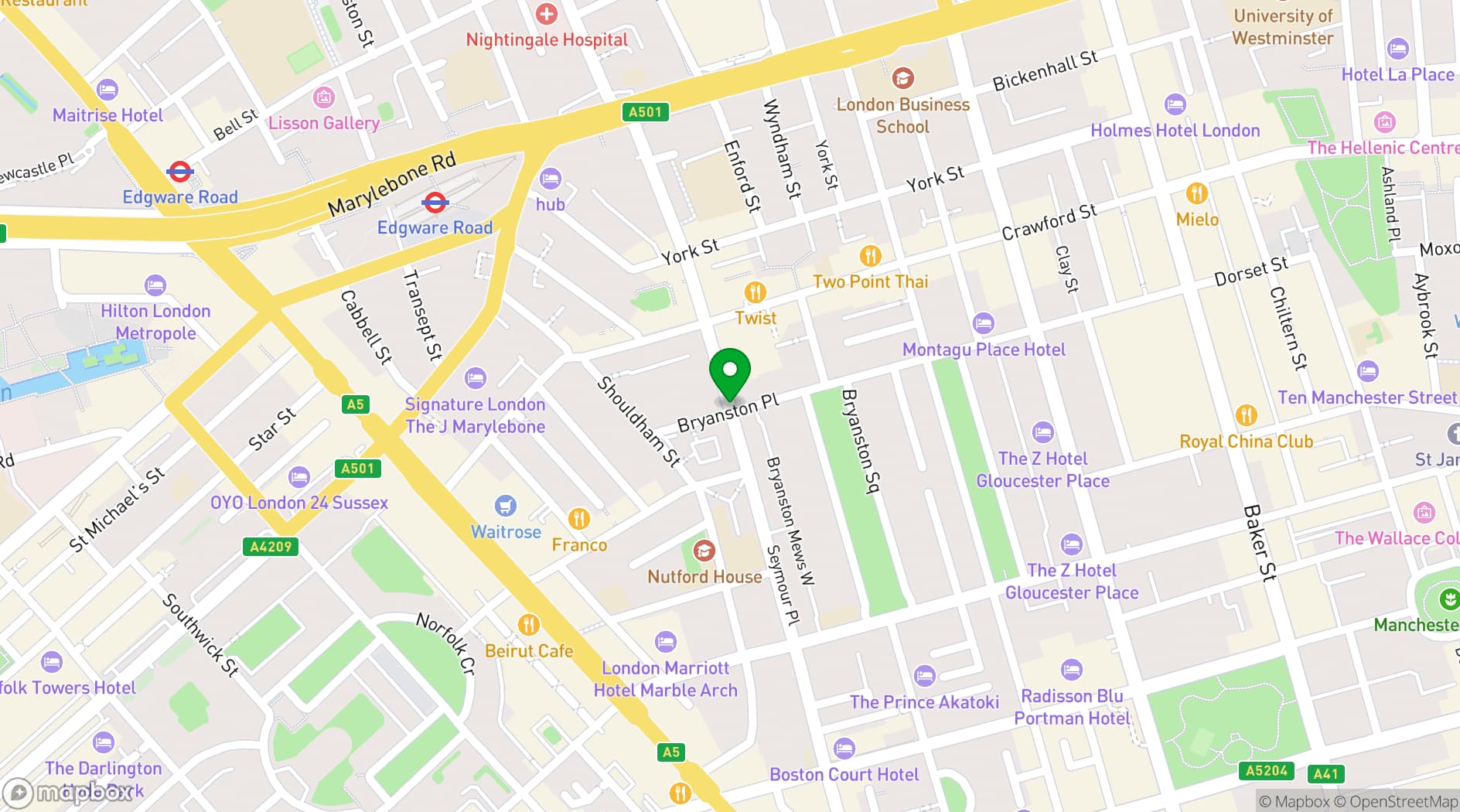 Map showing Seymour Leisure Centre
