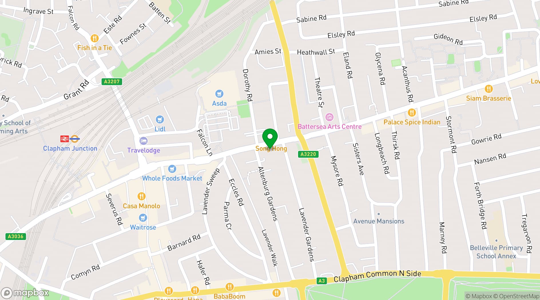 Map showing The Penguin Room