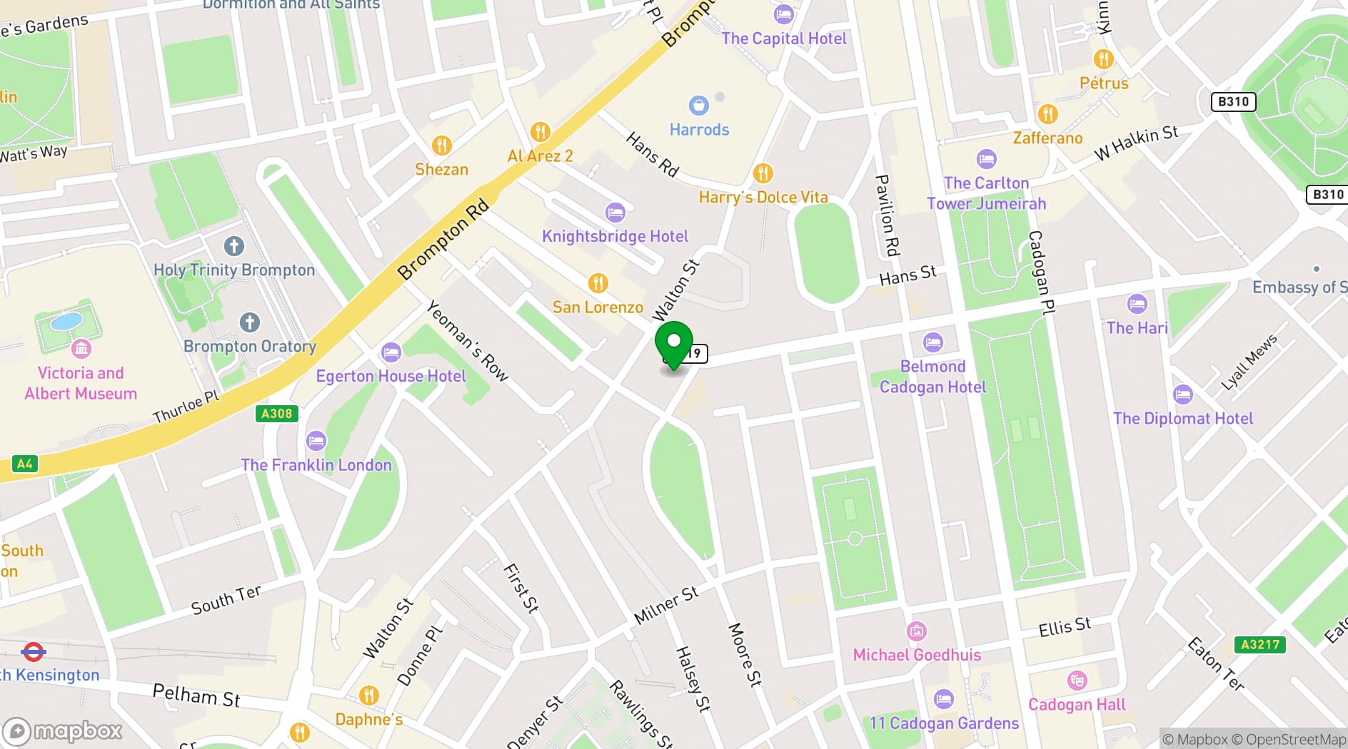 Map showing St Columba's Church of Scotland