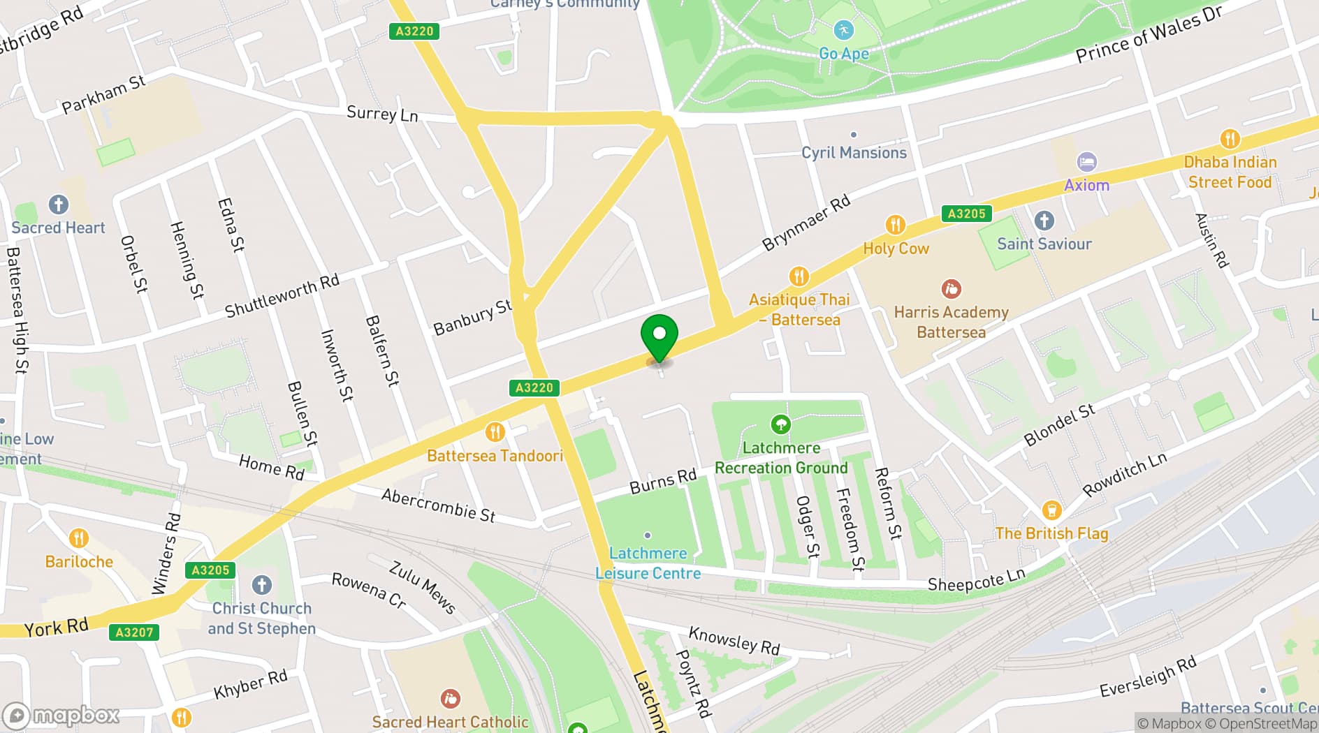 Map showing Sound Room Studios