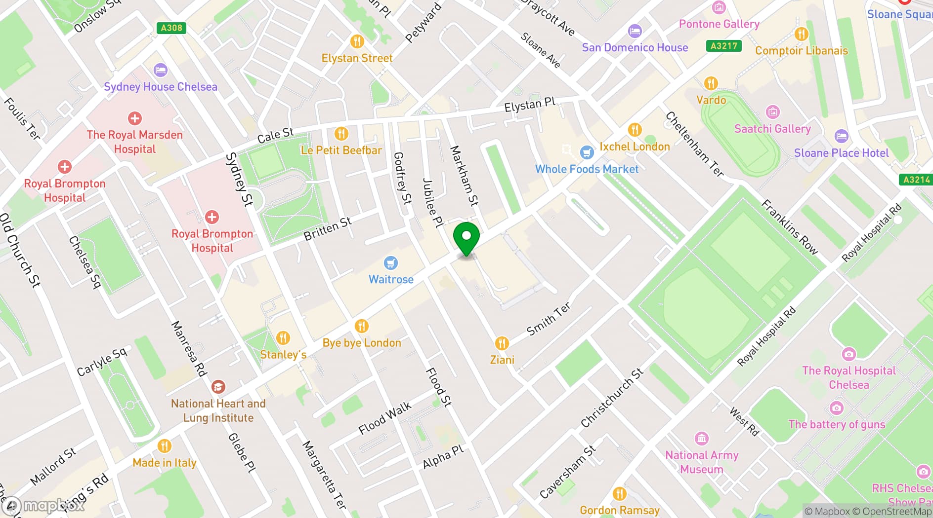 Map showing Reformcore Chelsea