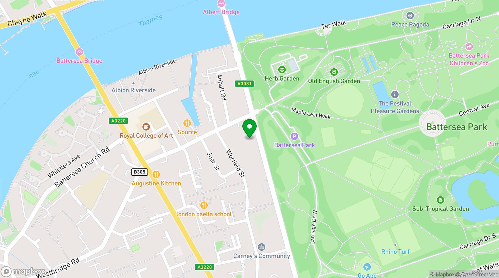 Map showing SHA Villas