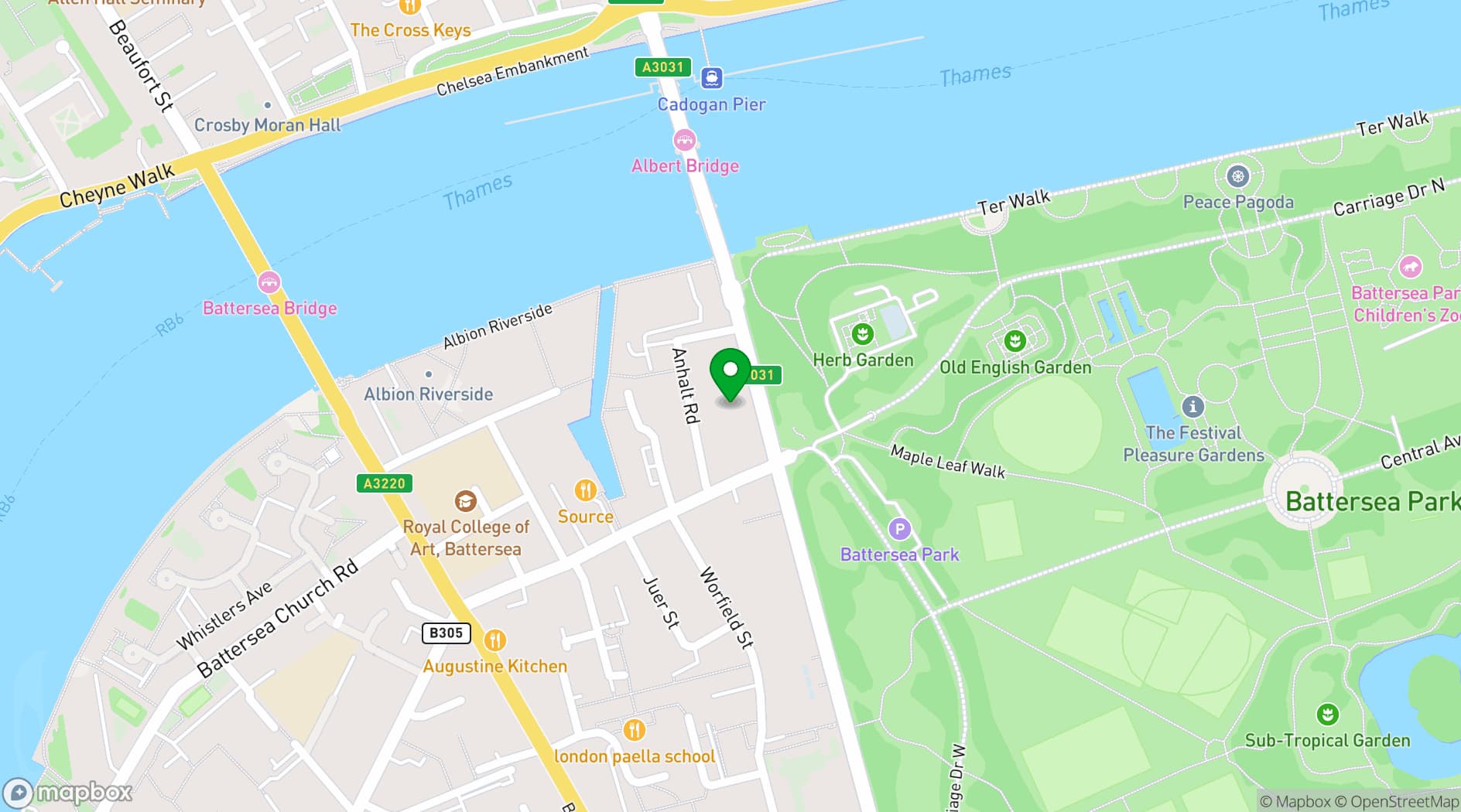 Map showing The Prince Albert