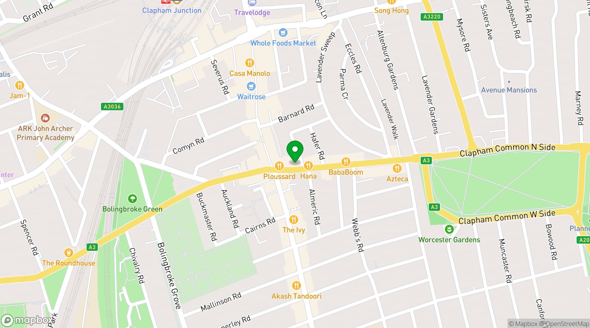 Map showing The Goat