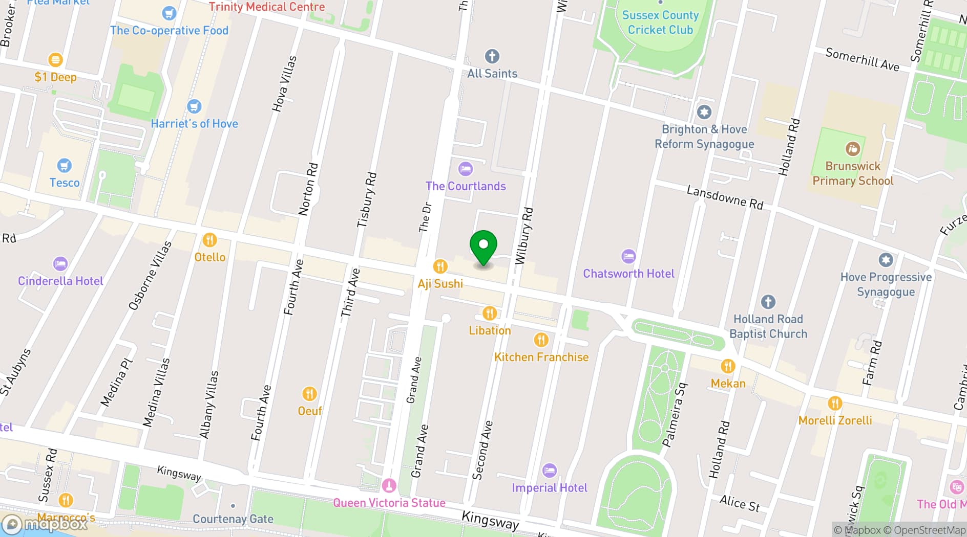 Map showing New Road Psychotherapy