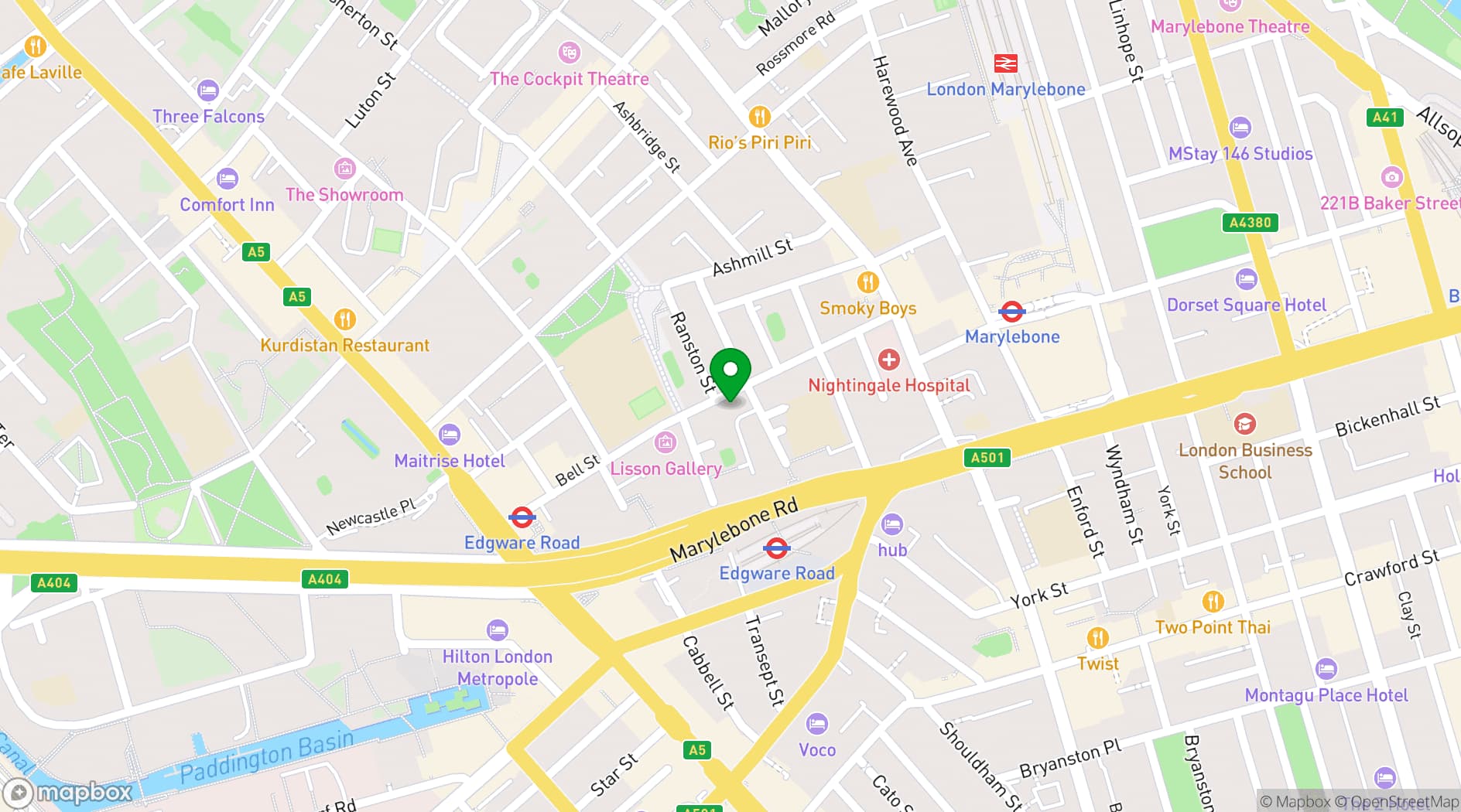 Map showing The Phoenix
